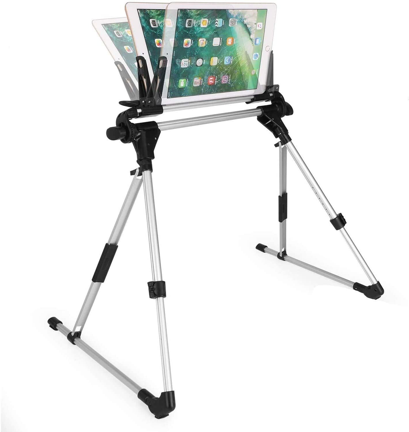 Image of Hold up Tablet Holder 360 Adjustable Phone-Tablet Stand with Steel Arm Mobile Holder