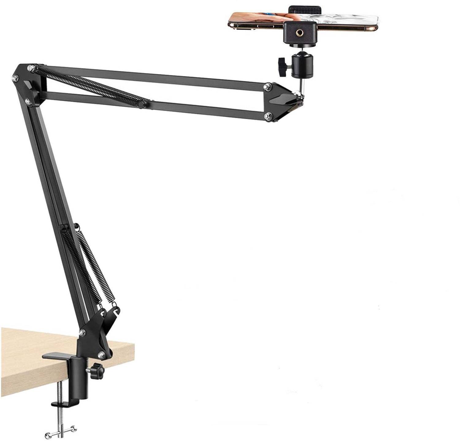 BROLAVIYA Overhead Video Mobile Stand Metal Long Arm for Mobile and Camera Mount Mobile Holder