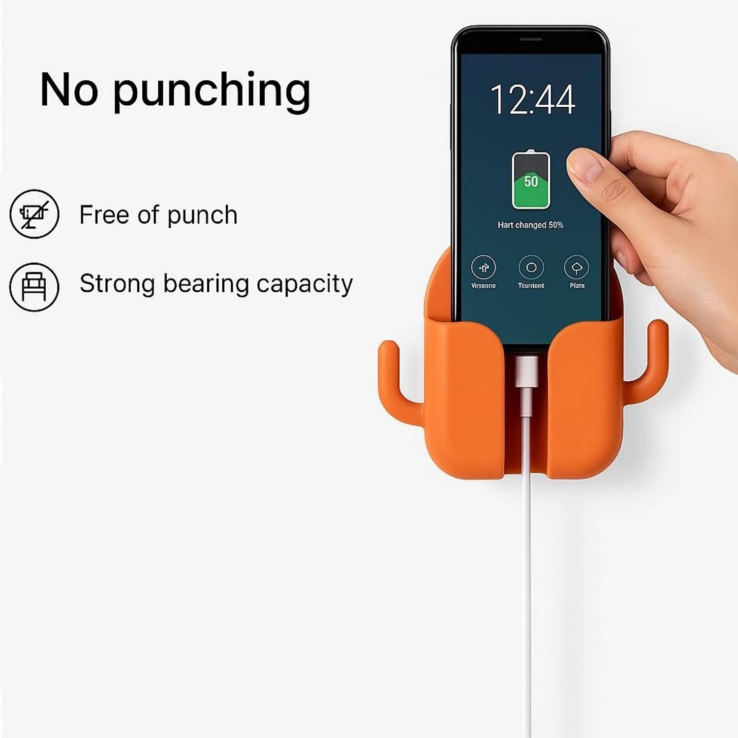 rednix PO2 Orange Mobile Wall Holder Strong Sticky Base Mobile