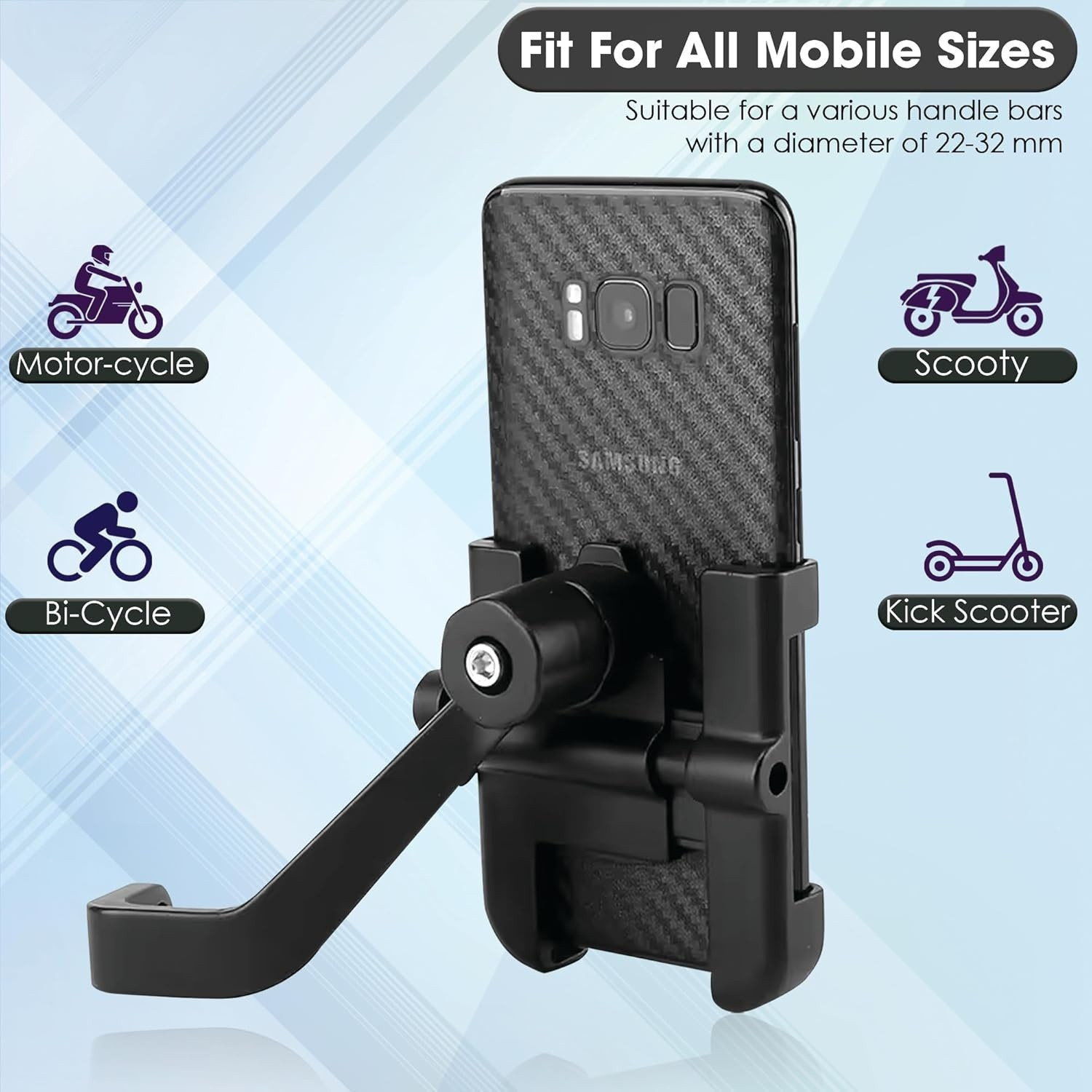 Image of BfsTeckt Universal Bike Phone Holder Mount for Bicycle Motorcycle Mirror Handlebar Bike Mobile Holder
