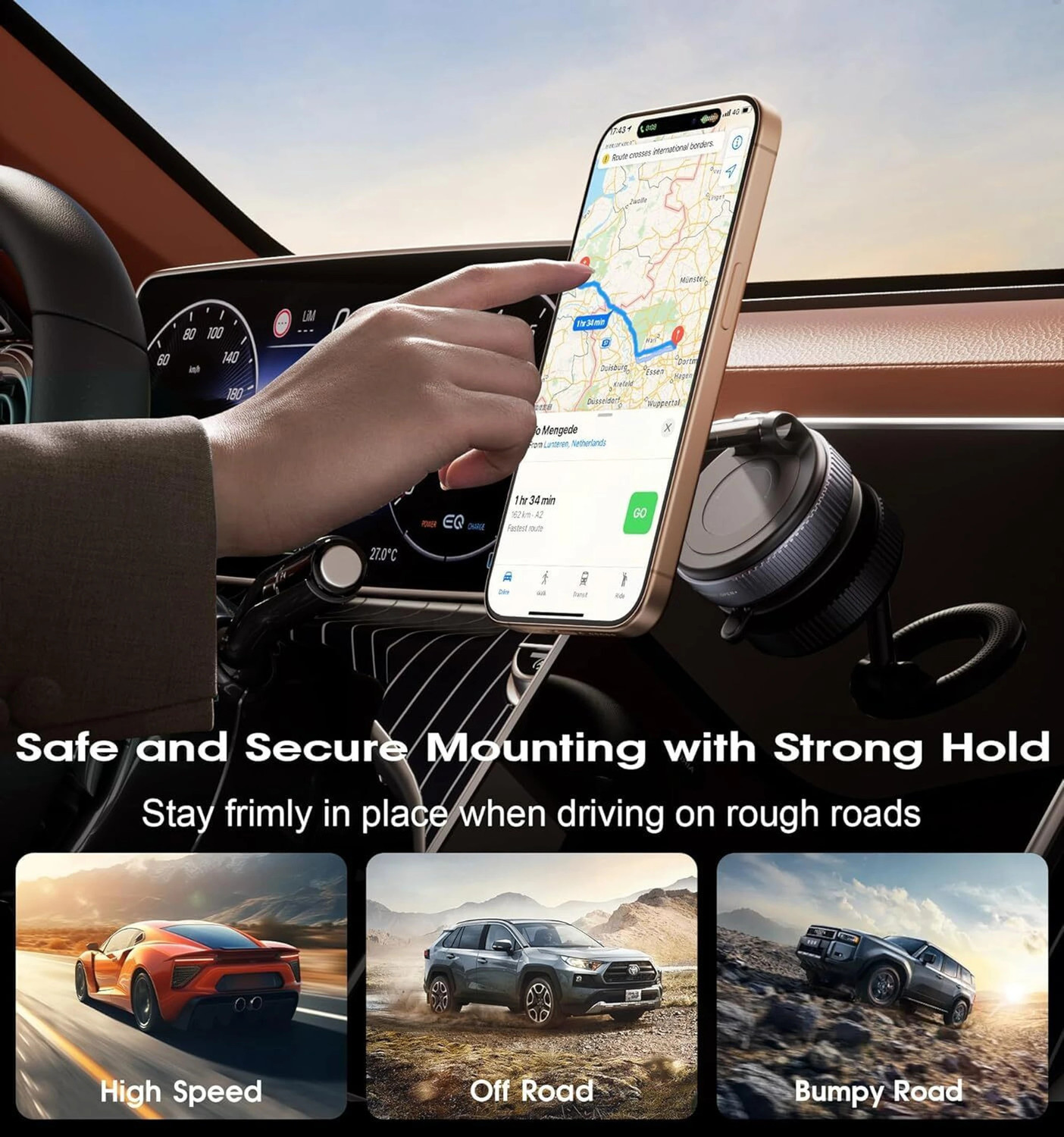 Image of AURIGLO [2026 Innovation] MagPro Magnetic Phone Ring Holder, Magpro Car Phone / Mobile Holder