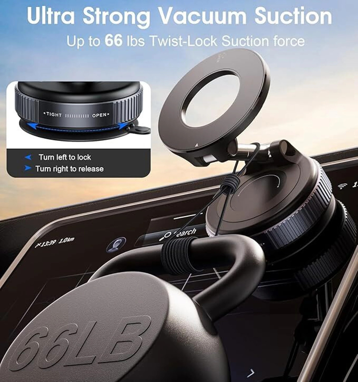 Image of AURIGLO [2026 Innovation] MagPro Magnetic Phone Ring Holder, Magpro Car Phone / Mobile Holder