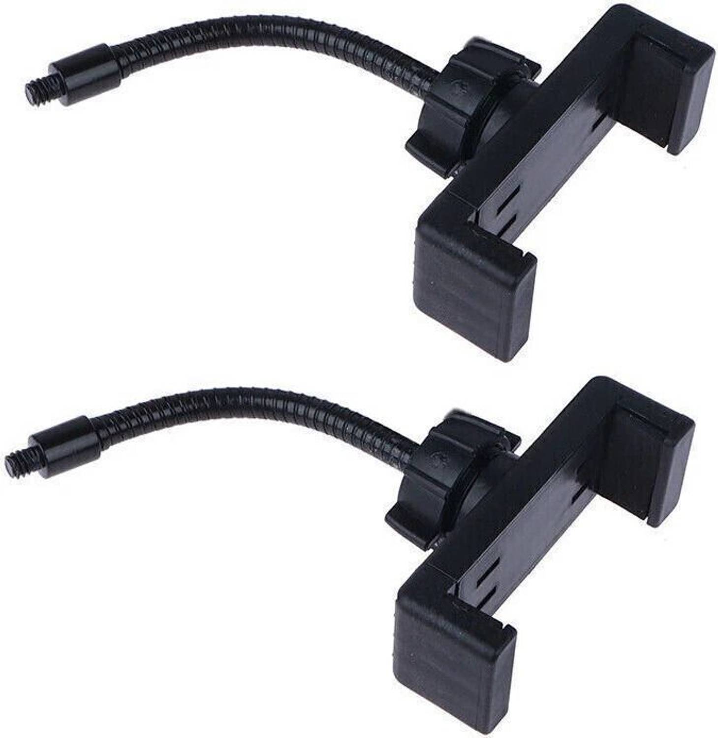 BROLAVIYA Flexible Wire, Mobile Clip with 1/4 Male Thread for LED Ring Light 2 Pcs Mobile Holder