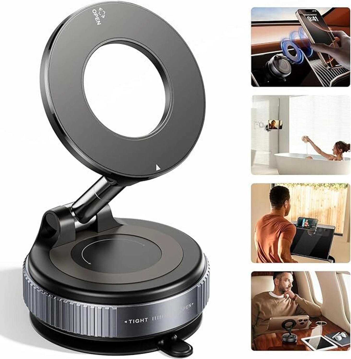 Image of AURIGLO [2026 Innovation] MagPro Magnetic Phone Ring Holder, Magpro Car Phone / Mobile Holder
