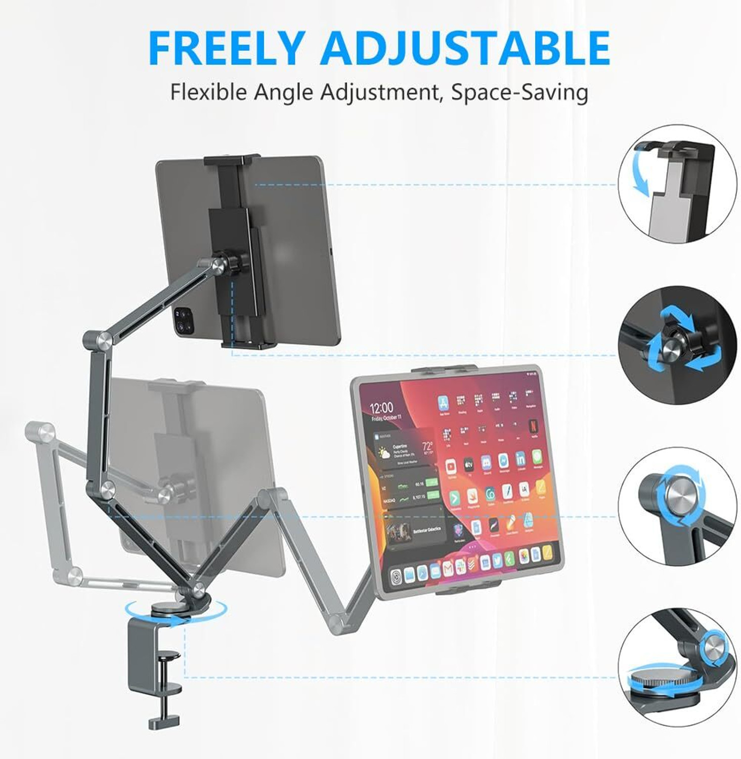 Image of Zorbes Rotatable Desk Phone Tablet Holder Mobile Holder