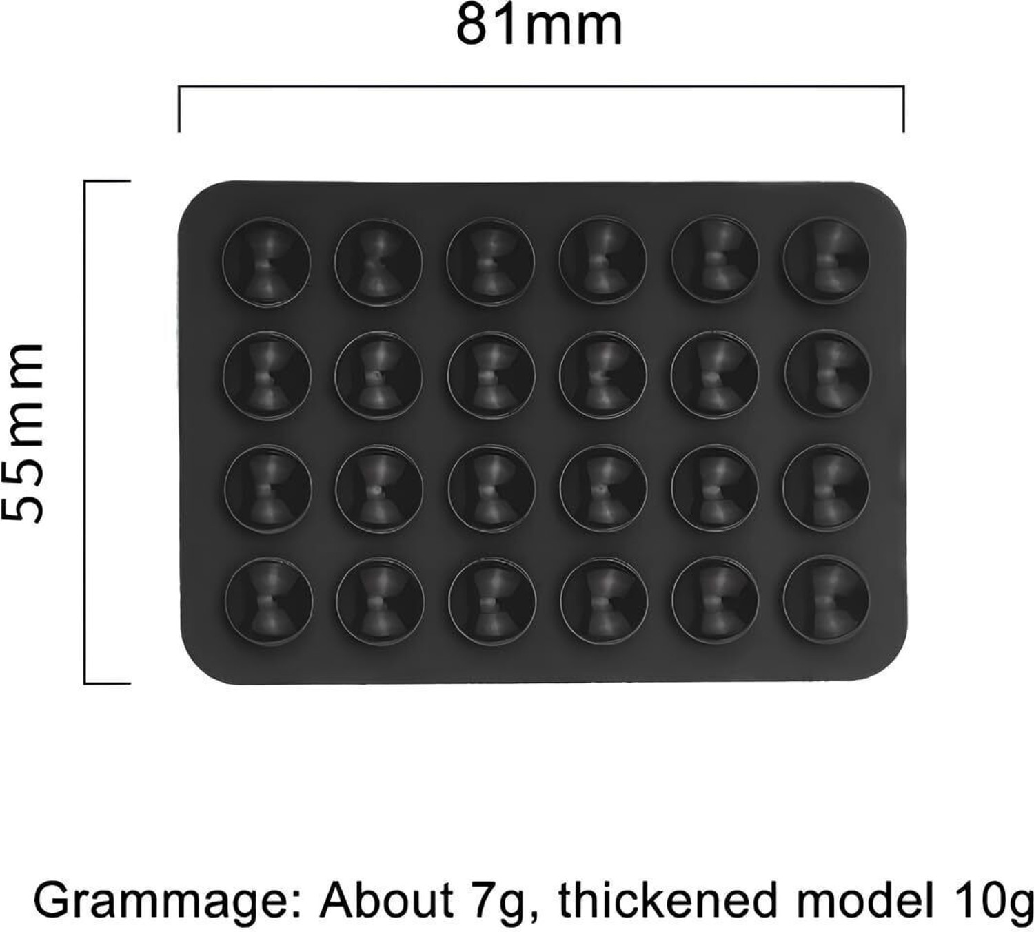 Image of Hoccroxx 5 Pcs Suction Stickers With 24 Cups, Double Sided Silicone for Strong Grip Mobile Holder