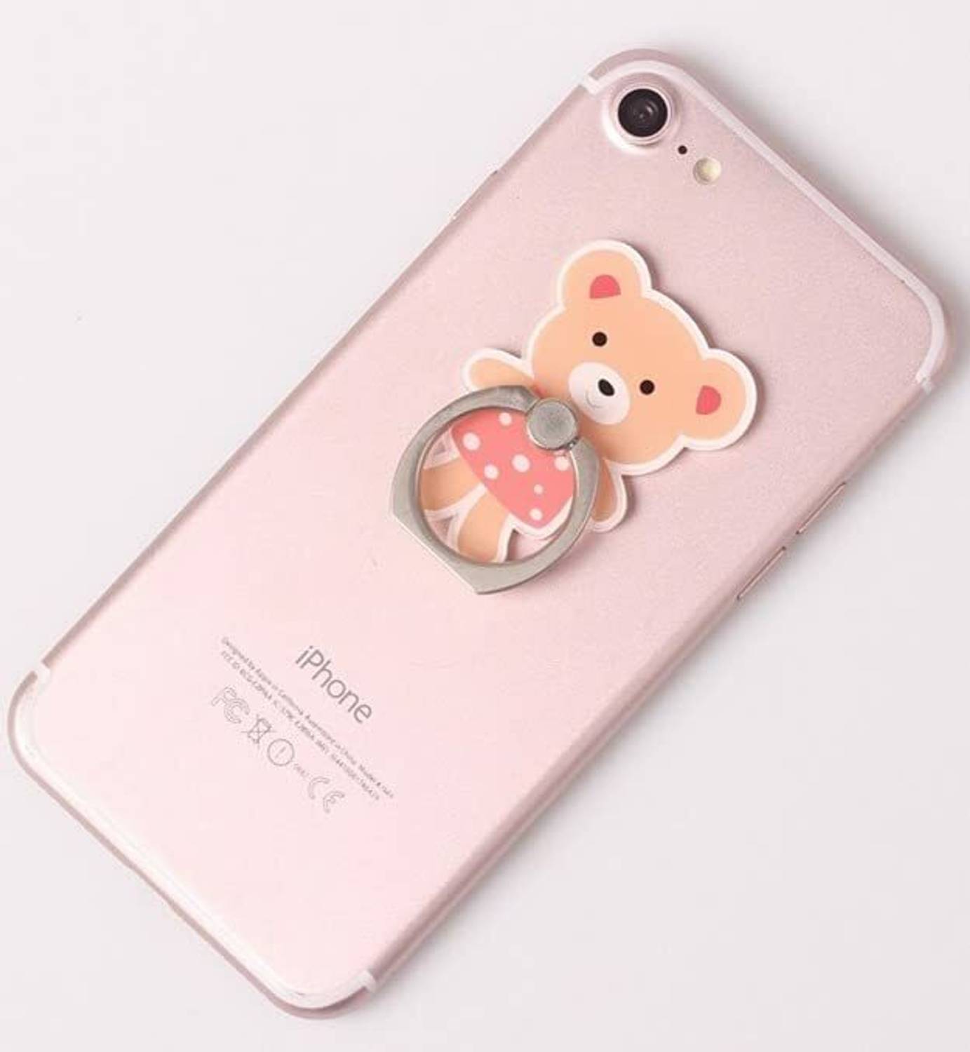 befunky Finger Ring for All Mobile Phone and Tablet (Universal) Polka Dot Bear (R310) Mobile Holder