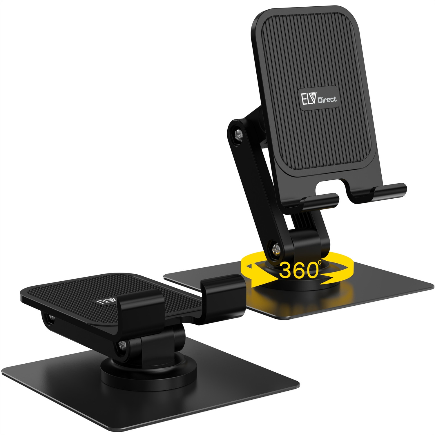 Image of ELV DIRECT Adjustable Phone Stand for Desk 360 Rotating Foldable Cell Phone Mobile Holder Mobile Holder