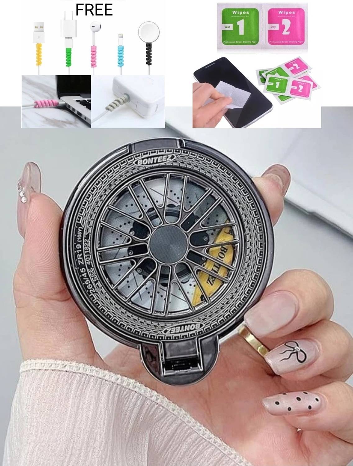 aflah Spiner Holder 360 Rotaion Phone Ring for all Smartphone Mobile Holder