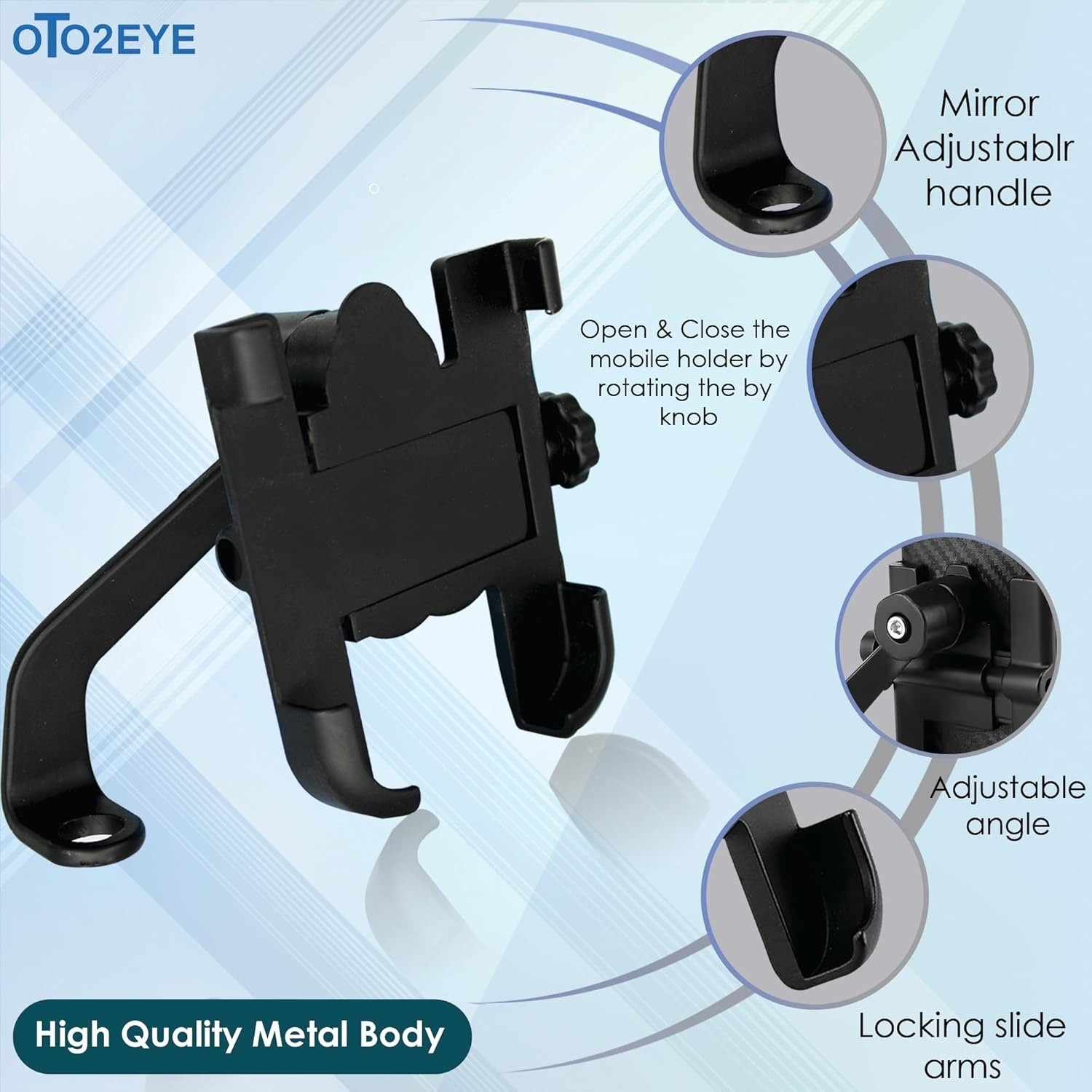 Image of BfsTeckt Universal Bike Phone Holder Mount for Bicycle Motorcycle Mirror Handlebar Bike Mobile Holder