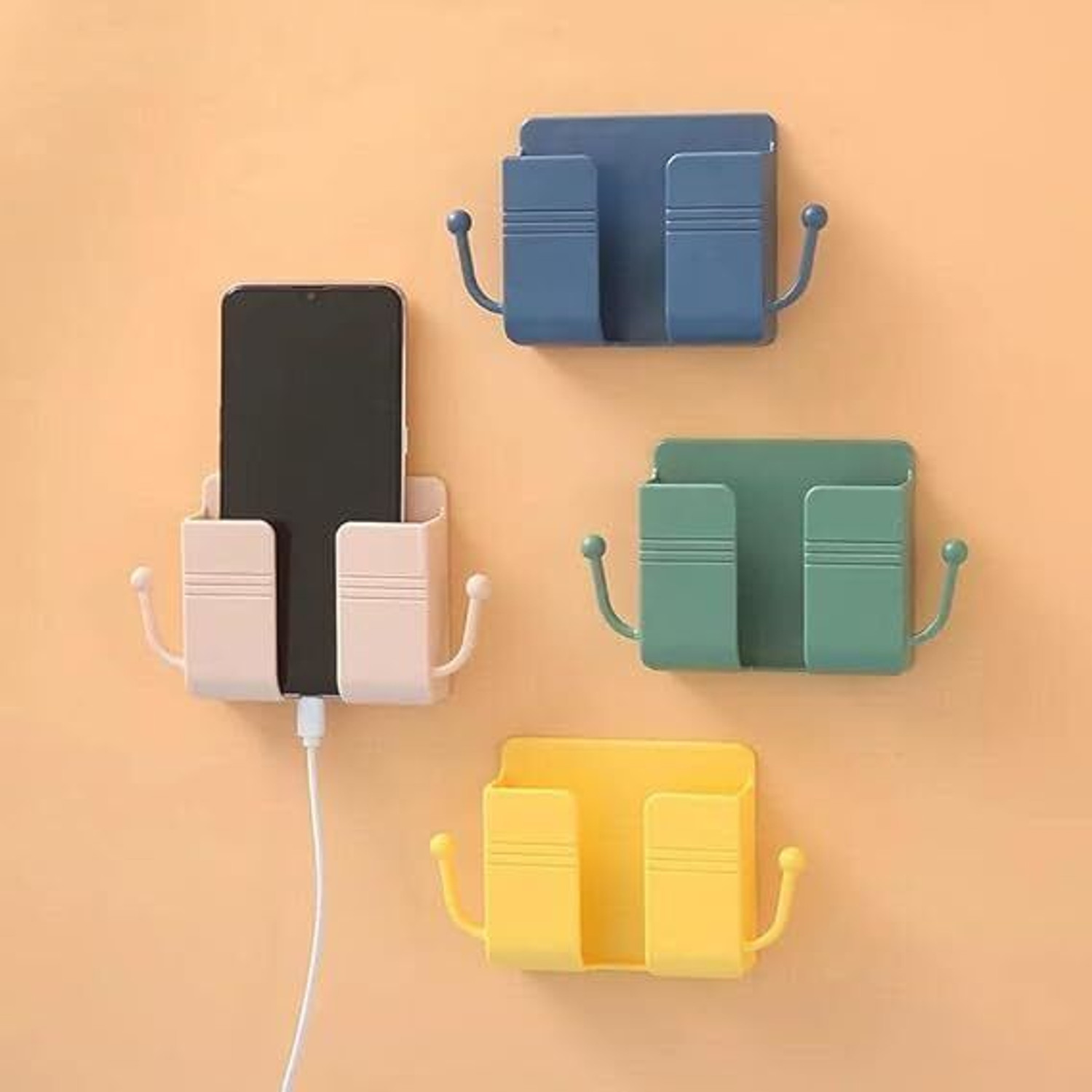 Image of WALLVIEW TECH Wall Mount Mobile Stand /Multi-Purpose Stand for Phone Charging (Multi Pack of 4) Mobile Holder