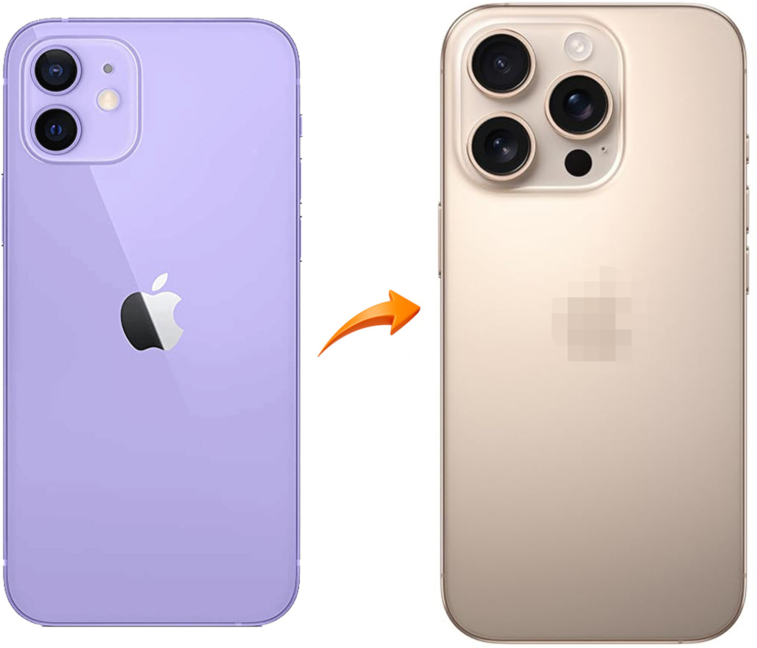 Image of Hespa iPhone 12 to 15Pro Converter - Complete Housing Panel with Waterproof Seal,Battery Adhesive, Flash Cable, SIM Tray & Buttons Full Panel