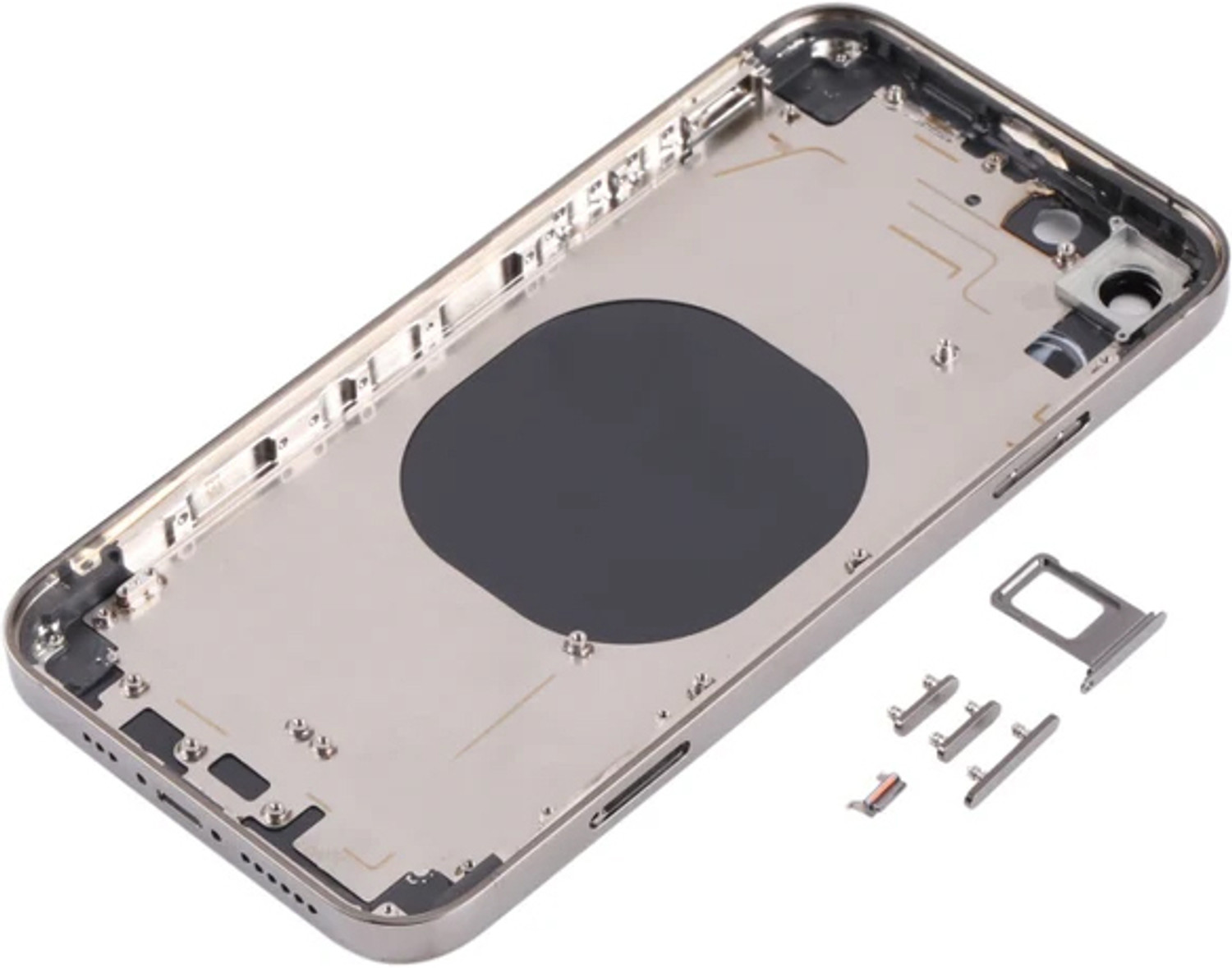 Image of Hespa iPhone 12 to 15Pro Converter - Complete Housing Panel with Waterproof Seal,Battery Adhesive, Flash Cable, SIM Tray & Buttons Full Panel