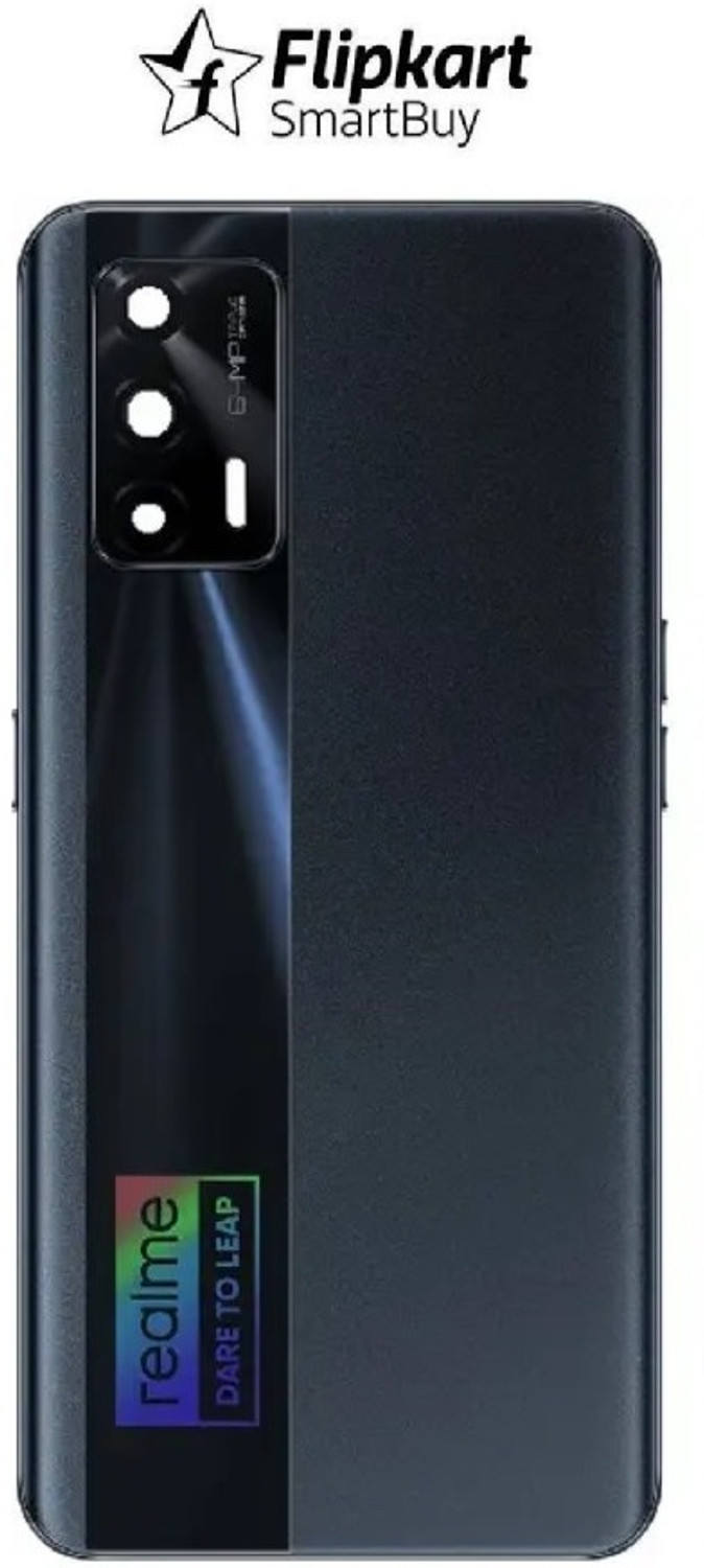 Image of Flipkart SmartBuy Realme X7 Max (Hosuing Body) Middle Side Ring + Power and Volume Button Full Panel (Asteroid Black)