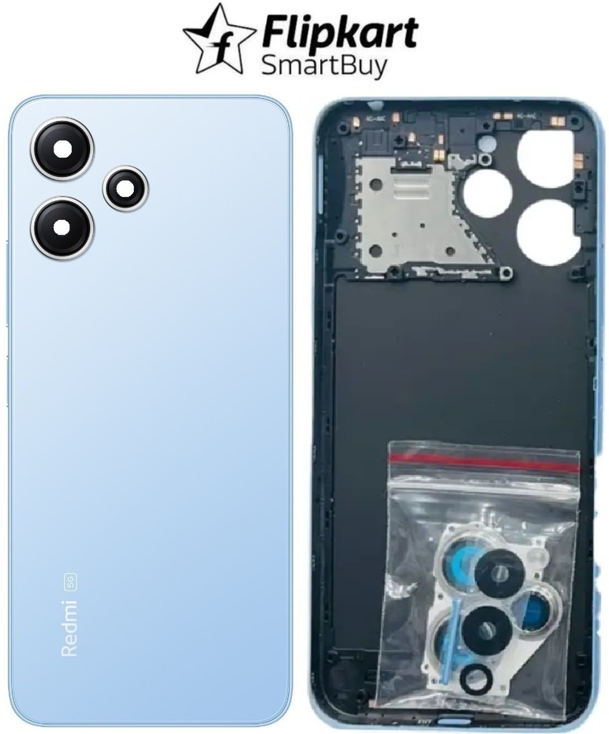 Image of Flipkart SmartBuy Redmi 12 5G ( With Middle Ring + Volume Power Buttons ) Full Panel