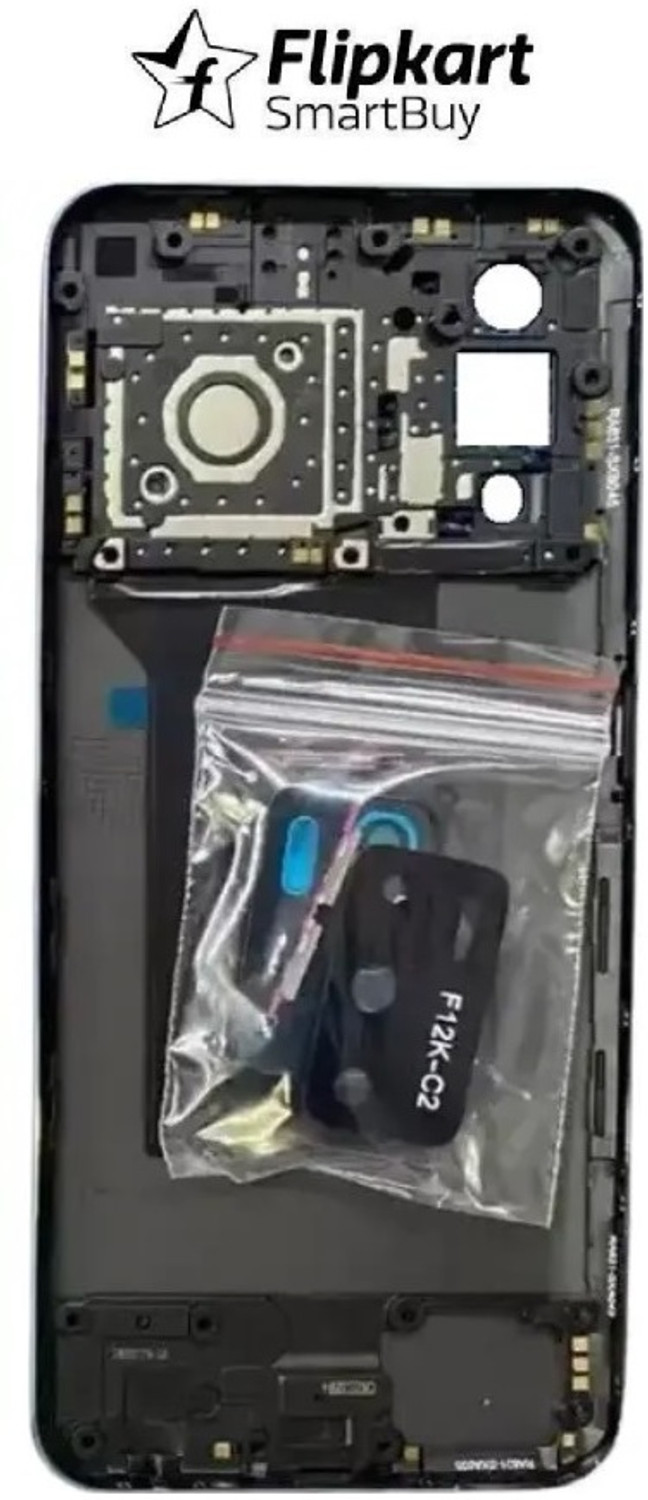 Image of Flipkart SmartBuy Realme X7 Max (Hosuing Body) Middle Side Ring + Power and Volume Button Full Panel (Asteroid Black)