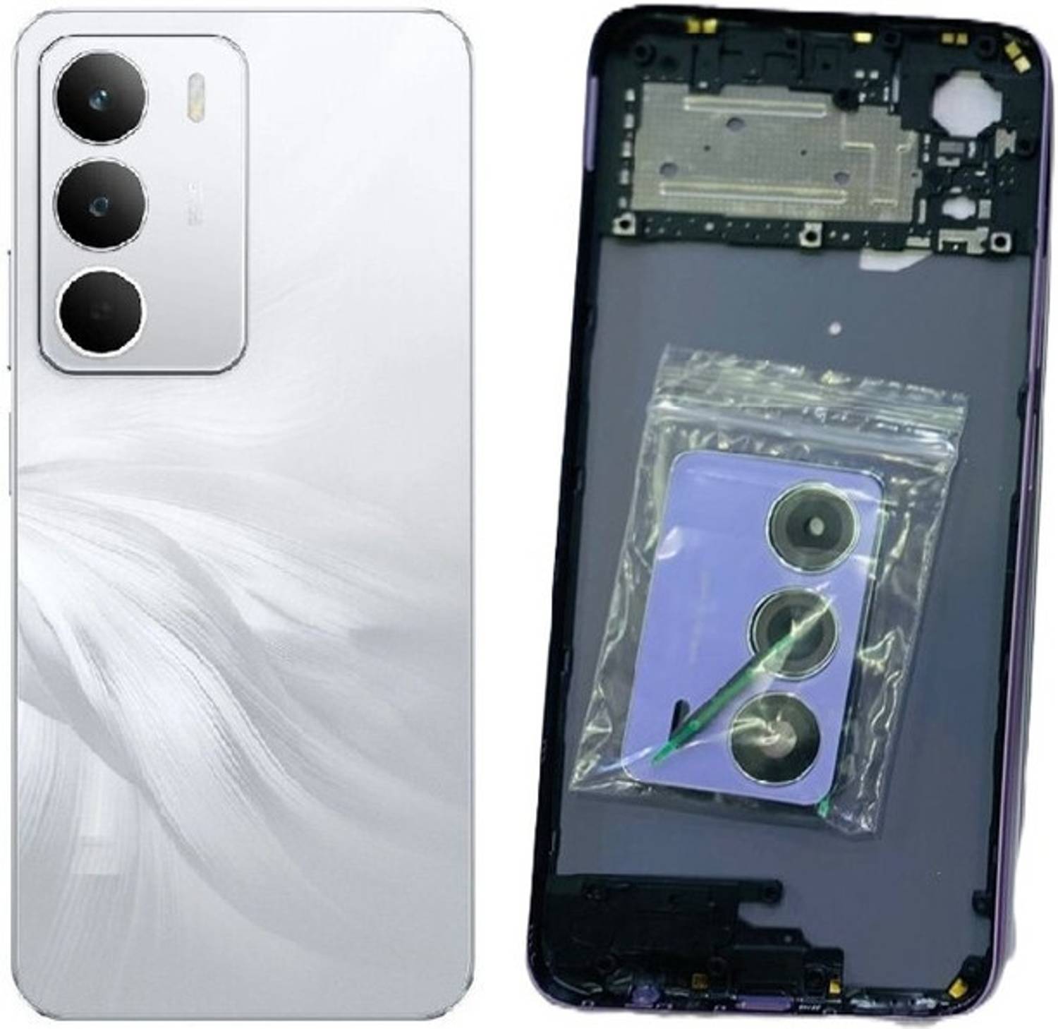 SPAREWARE REALME Realme C75 5G -Silver (MIDDLE RING + BACK PANEL