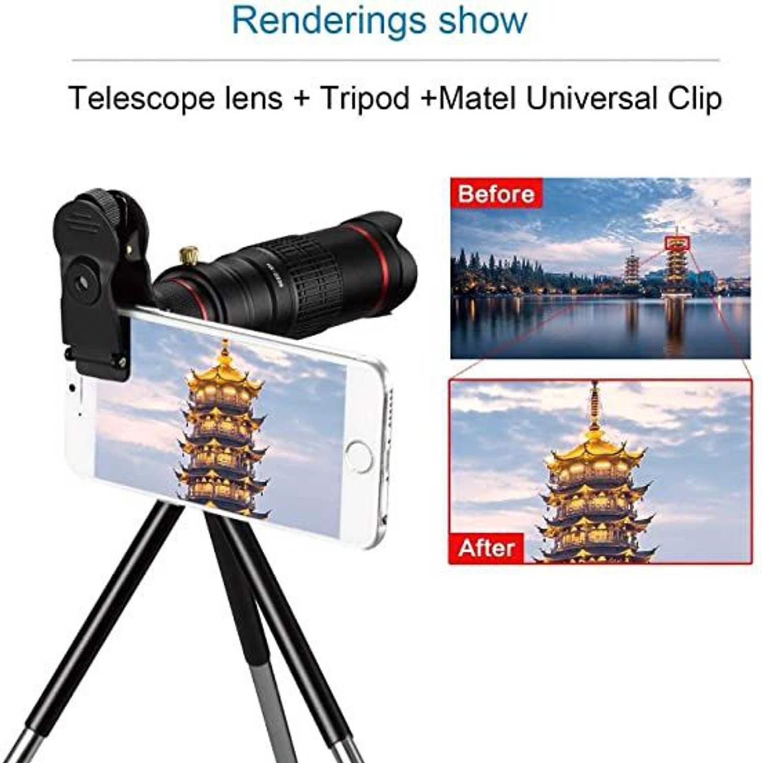 Image of Elevea 20x 4K HD Zoom Mobile Phone Monocular Scope Lens (12 years warranty) Mobile Phone Lens