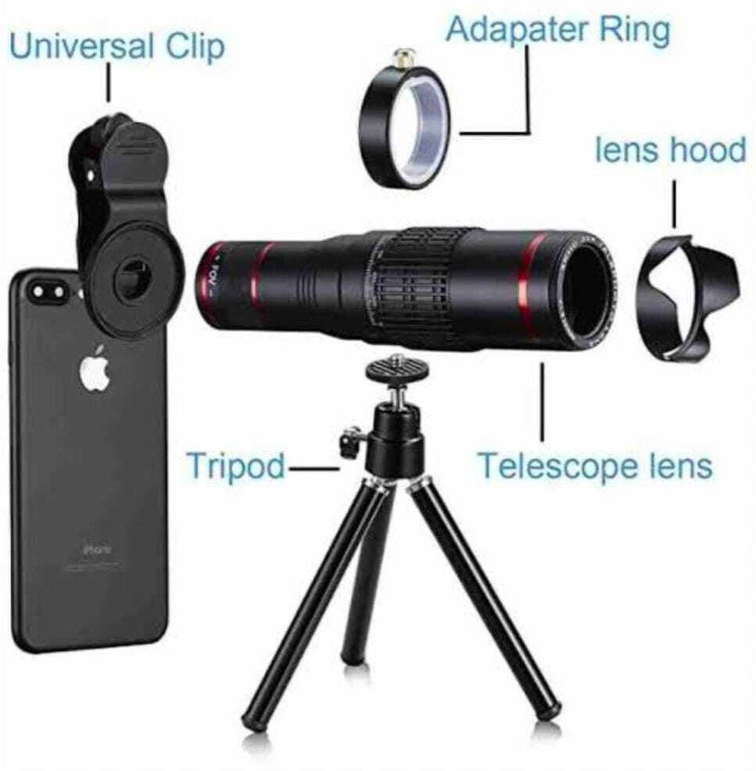 A CONNECT Z 26X HD Optical Zoom Mobile Telescope Lens kit for All