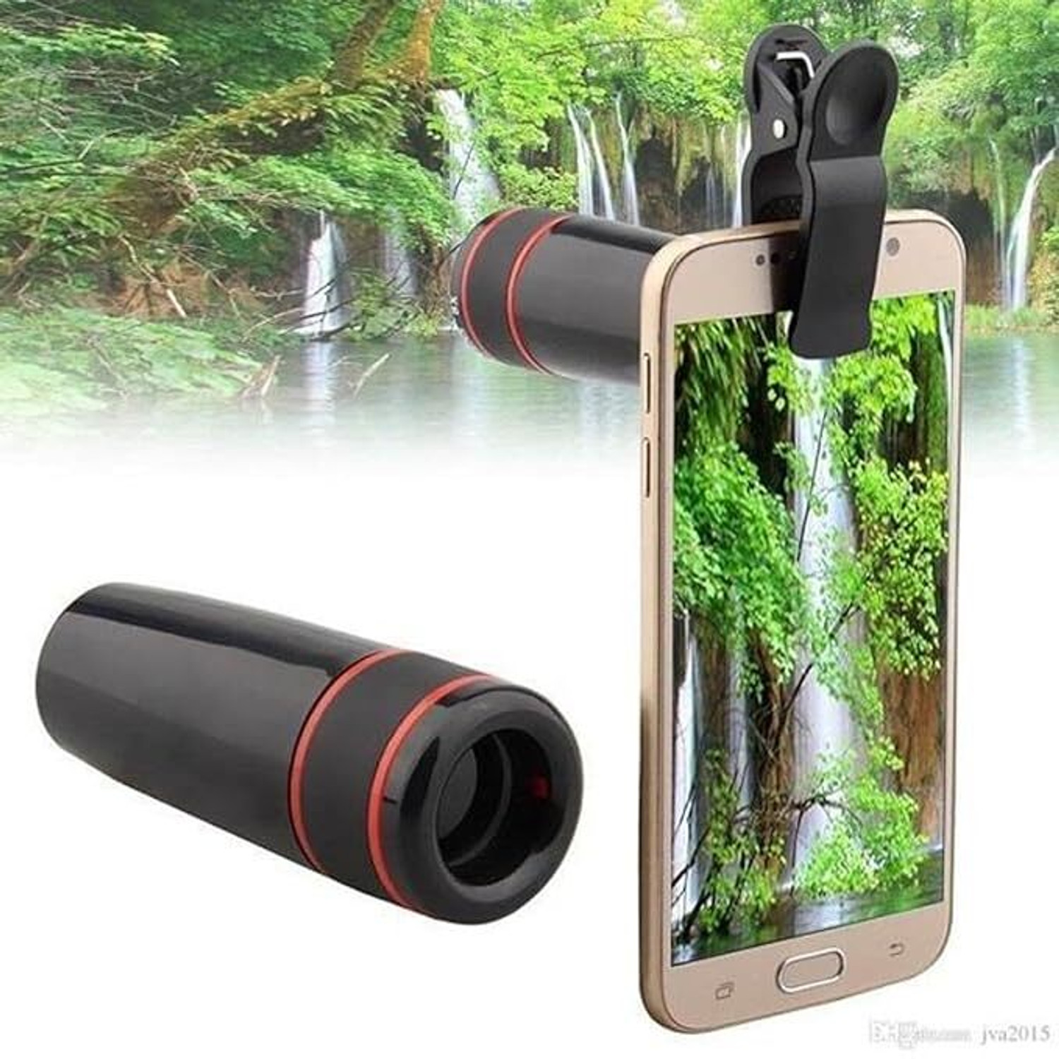 Image of Viraan 12X Telephoto HD Universal Mobile Phone Lens Kit with Adjustable Clip Mobile Phone Lens