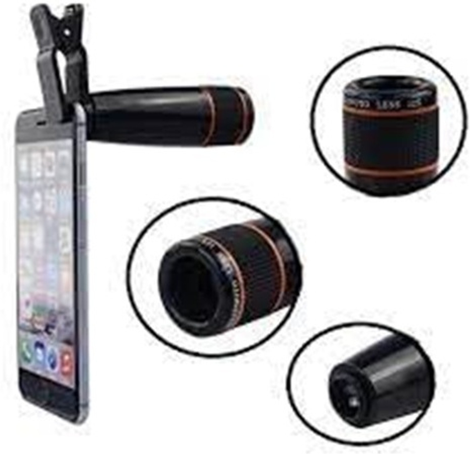 Image of Viraan 12X Telephoto HD Universal Mobile Phone Lens Kit with Adjustable Clip Mobile Phone Lens