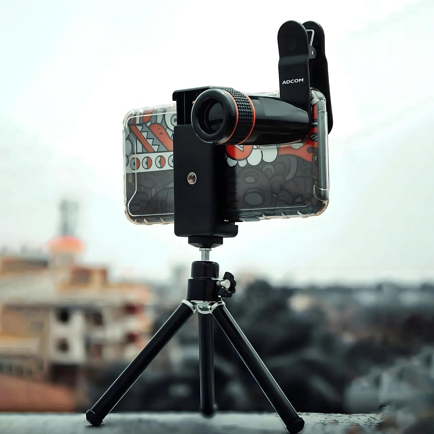 Image of Viraan 12X Telephoto HD Universal Mobile Phone Lens Kit with Adjustable Clip Mobile Phone Lens