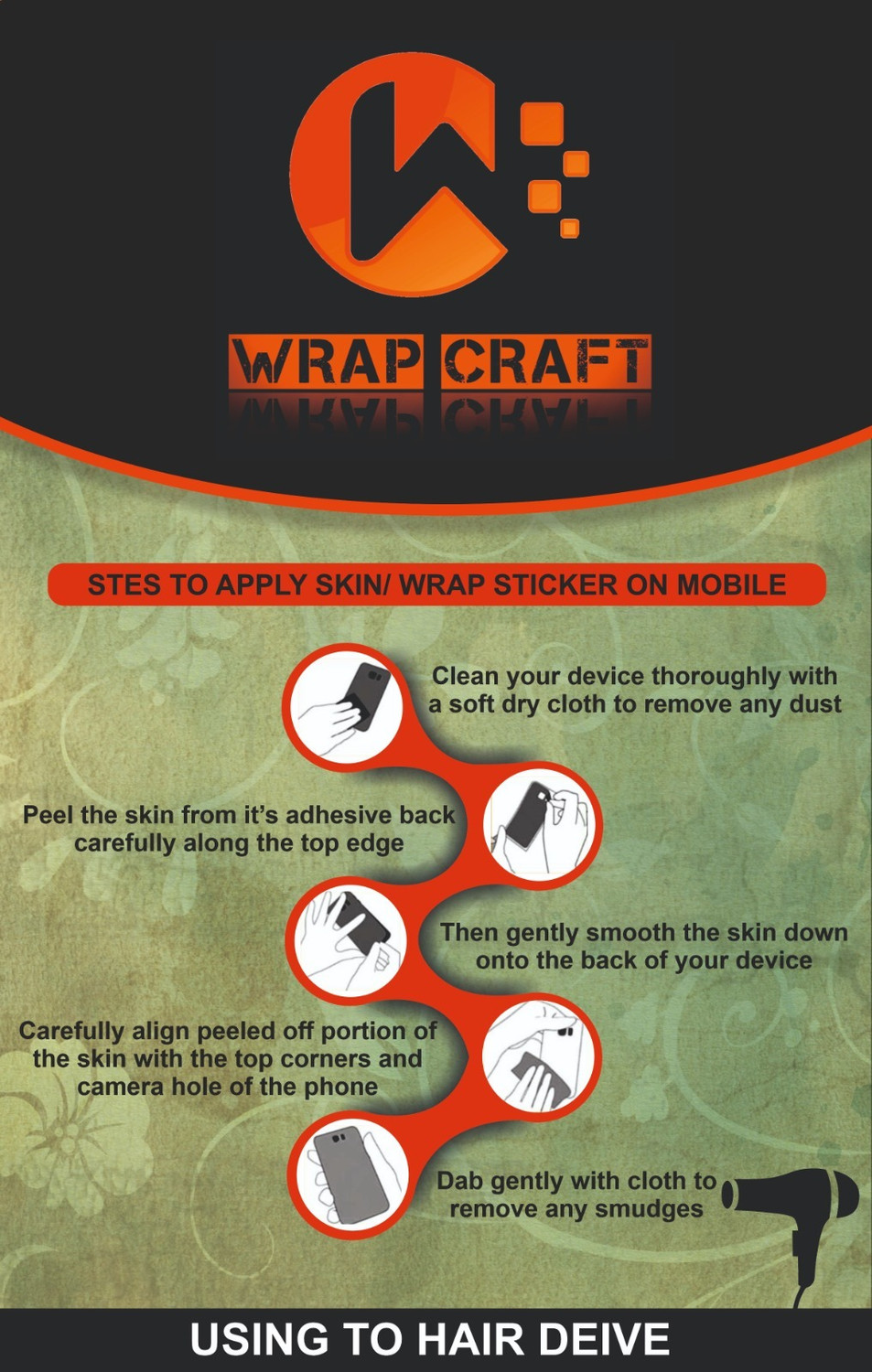 Image of wrap craft TECNO CAMON i2X Premium Vinyl Mobile Skin
