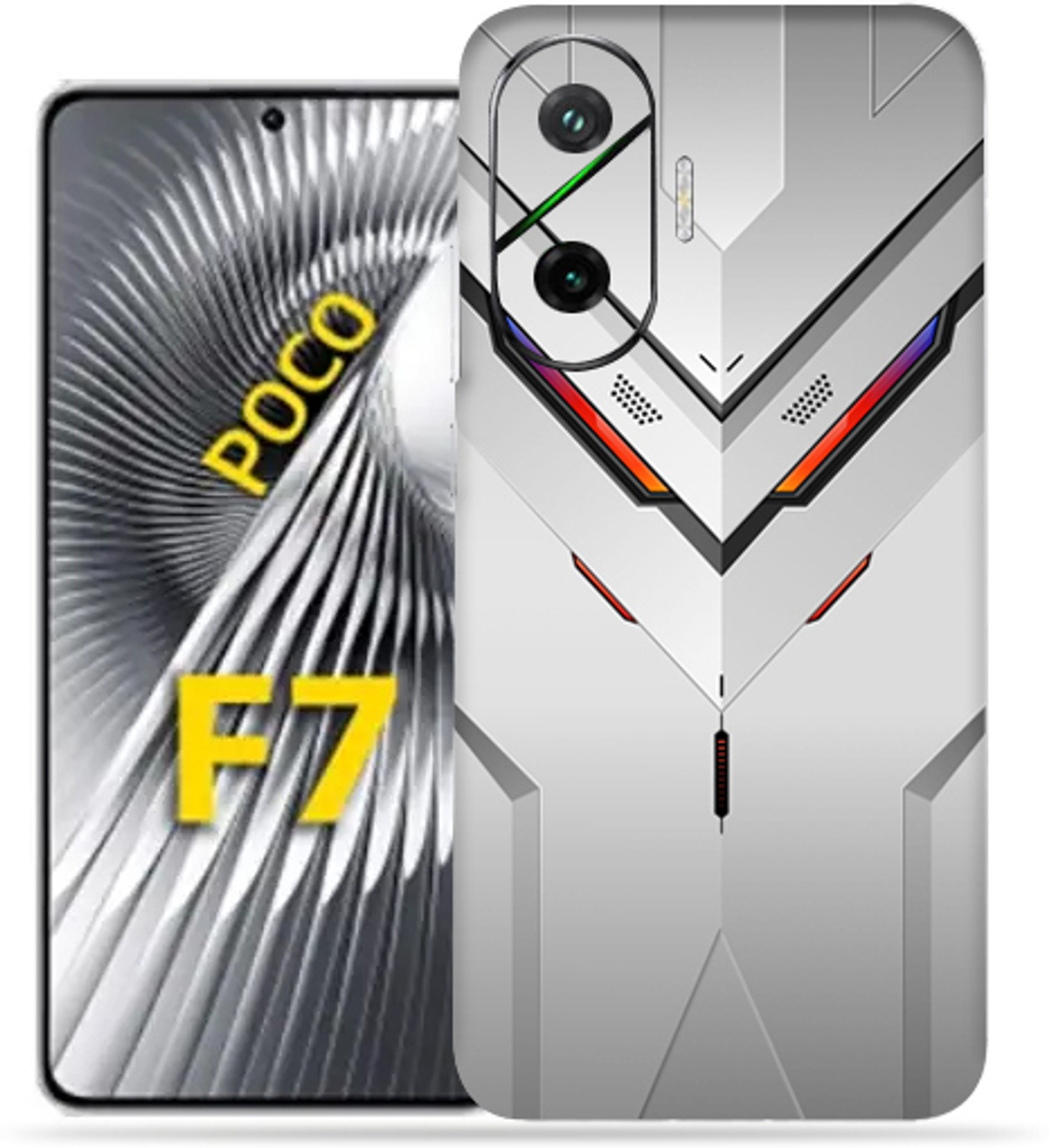 Image of SkinoMania Xiaomi Poco F7 5g Premium Vinyl Mobile Skin (Multicolor) Mobile Skin (Nubia-Red-Magic)