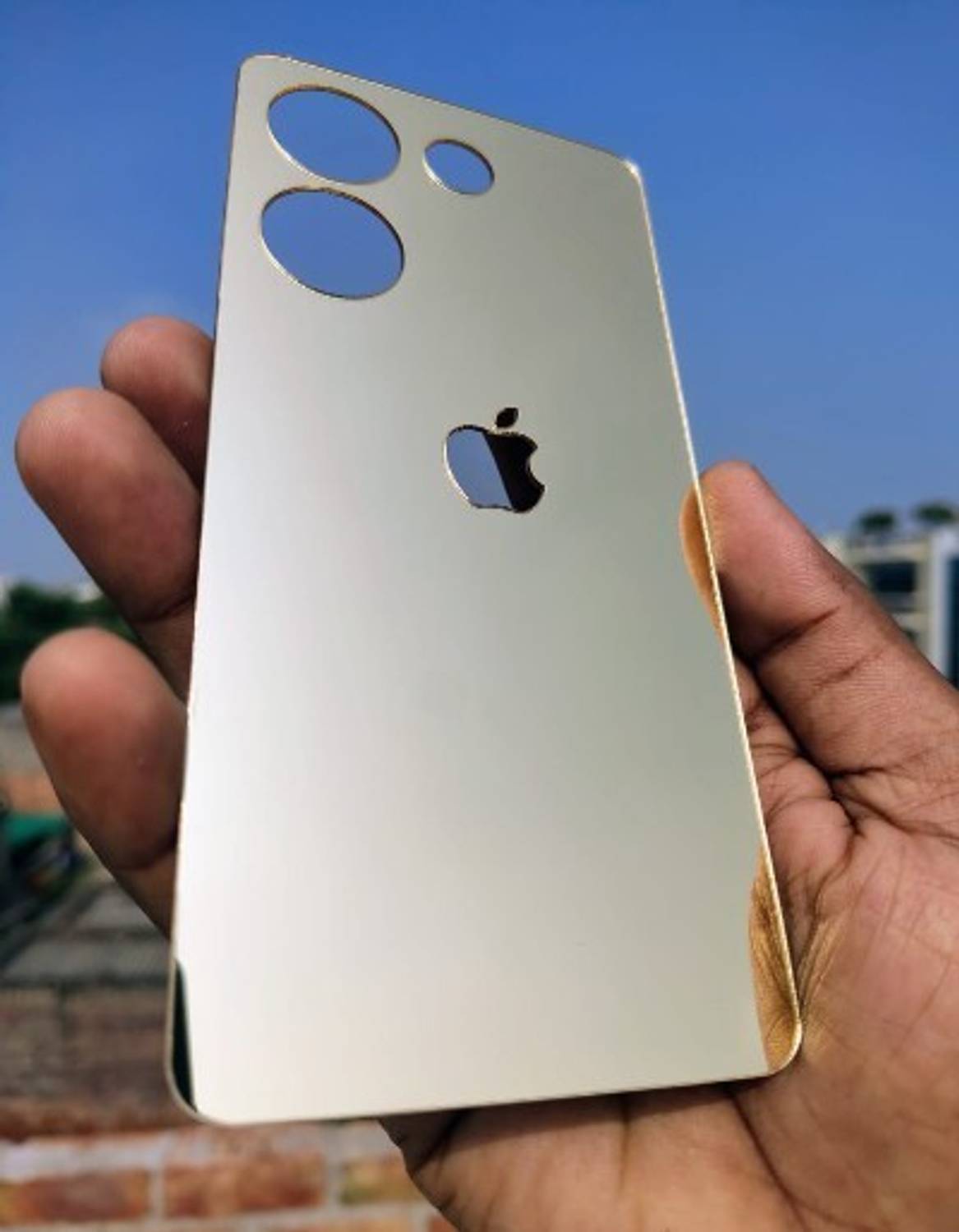 MOKPLZ TECNO CAMON 20 GOLDEN MIRROR BACK PANEL Mobile Skin