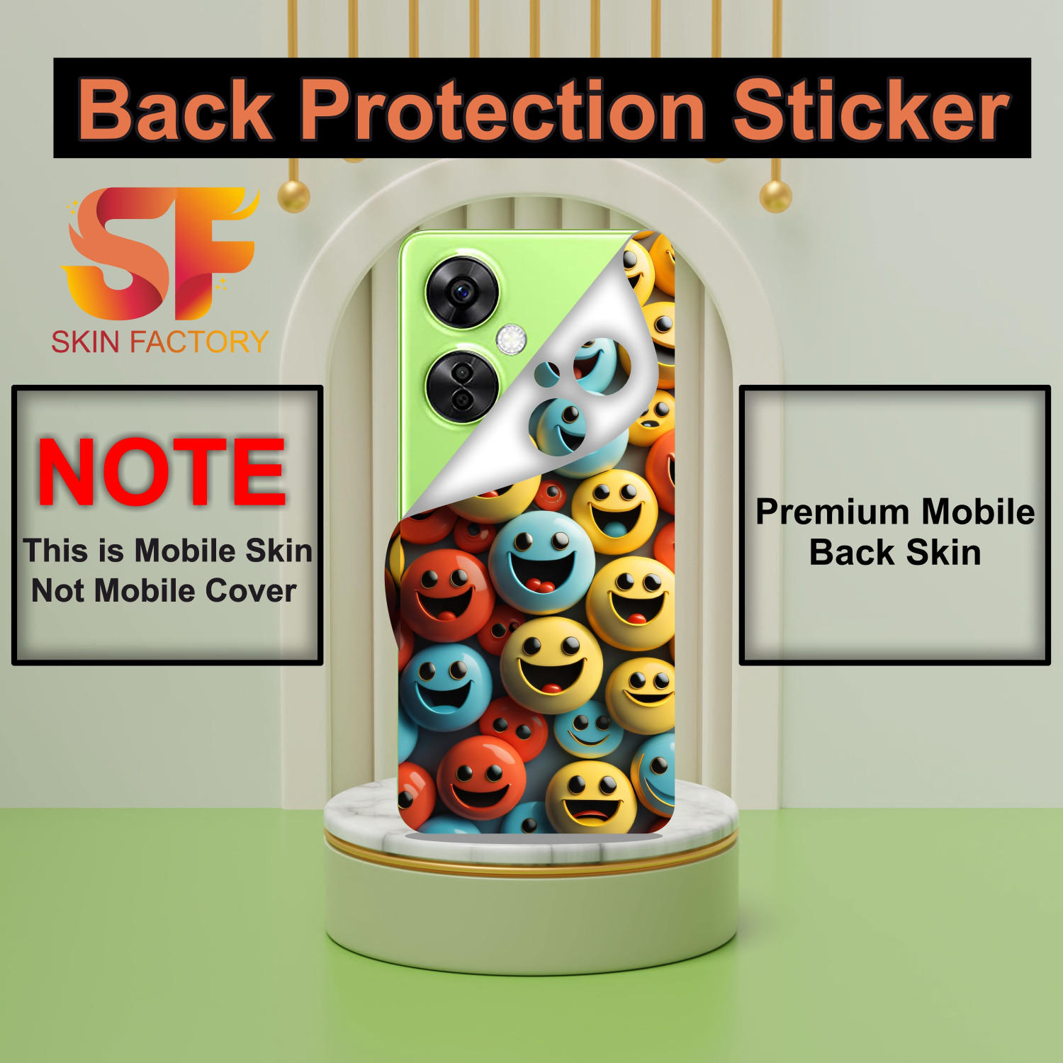 Image of SKINFACTORY REDMI NOTE 10 PRO Premium Mobile Skin (Multicolor)