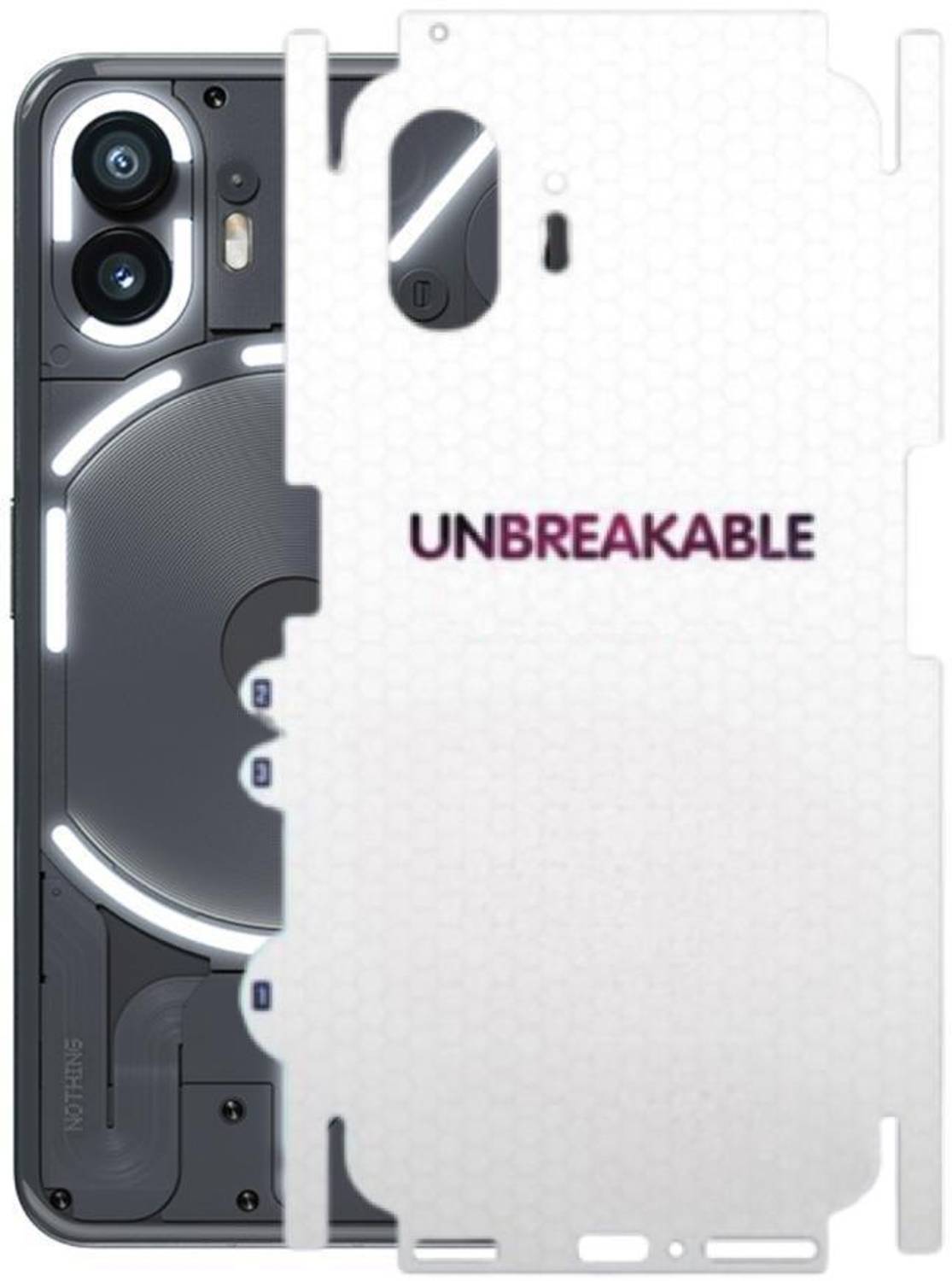 A3sprime Back Screen Guard for Nothing Phone (2) 5G, |Unbreakable Soft Transparent Back Skin Protector|, (Color - Transparent)