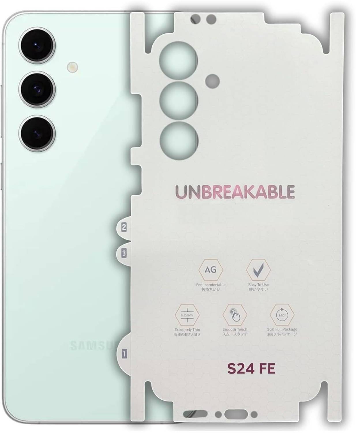 A3sprime Scratch Resistant Back and Side Skin Protector for Samsung Galaxy S24 FE 5G Mobile Skin
