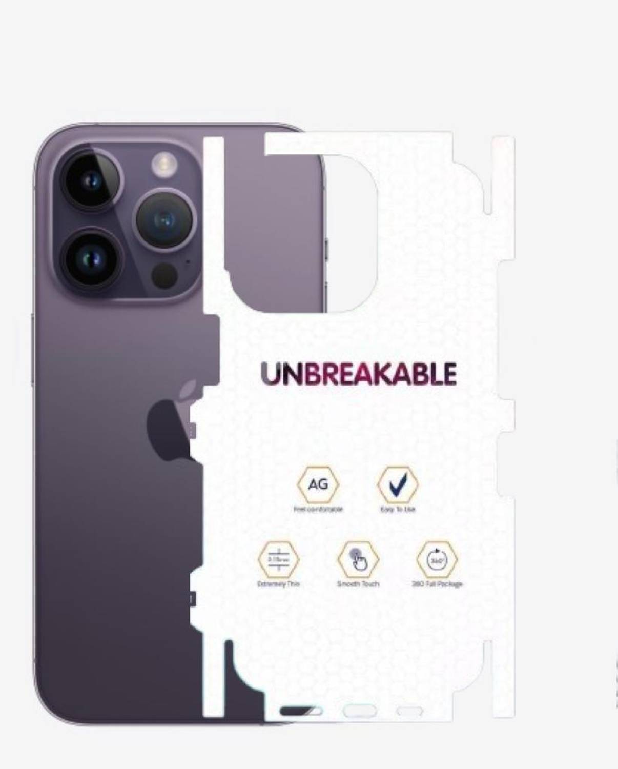 A3sprime Unbreakable Soft Transparent Back Skin Protector for APPLE iPhone 14 Pro Mobile Skin
