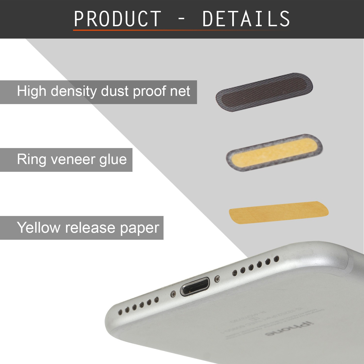 Image of Uzcell Mobile Speaker Dust Protector for Android & iPhone (Long 5 /Short 5 Pcs) Mobile Skin