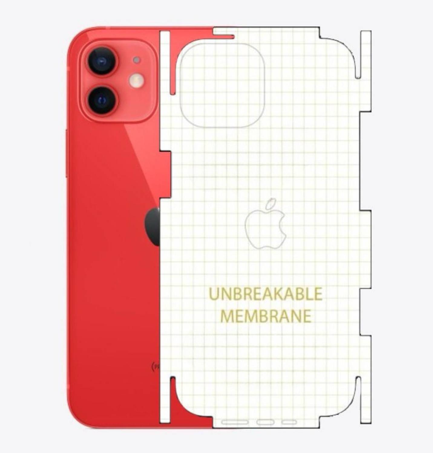 A3sprime Full Coverage Unbreakable Back and Side Skin Guard for Apple iPhone 12 Mini Mobile Skin