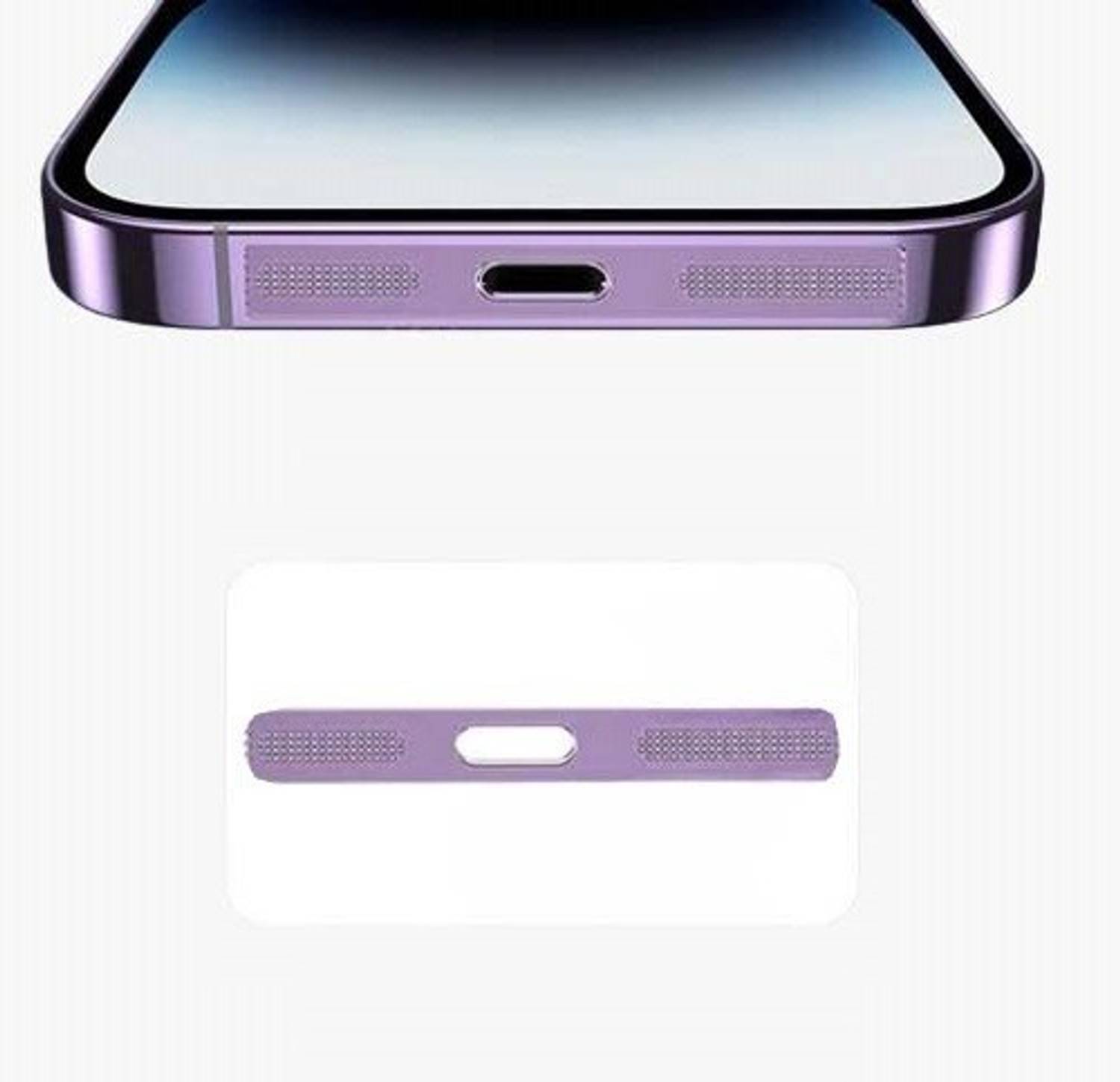 A3sprime Anti Dust Plug Speaker Guard Protector for iPhone 14, (Pack of 2 Piece) Mobile Skin