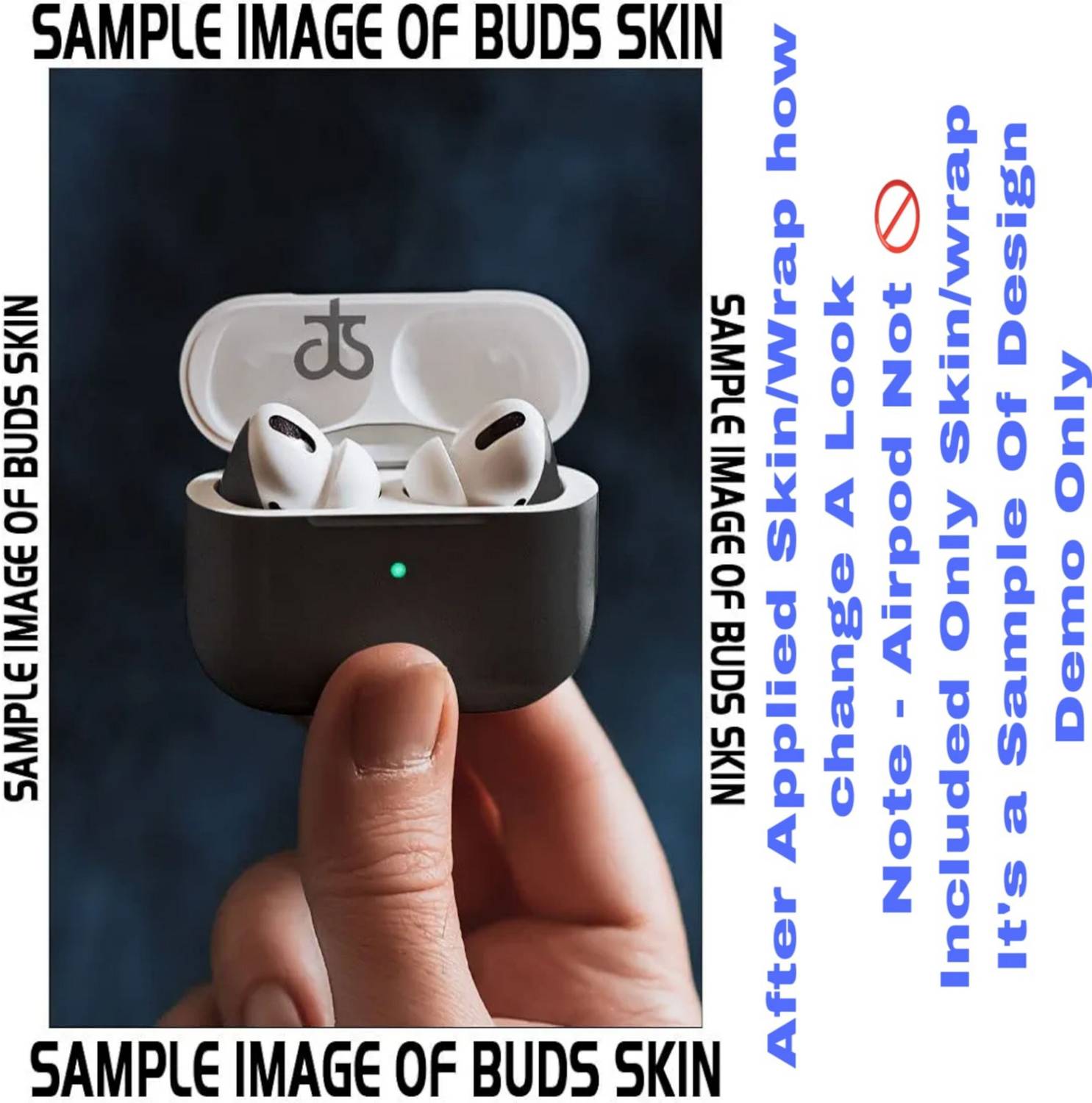 Flipkart SmartBuy Apple AirPods Pro Matte Black Skin - Image 5