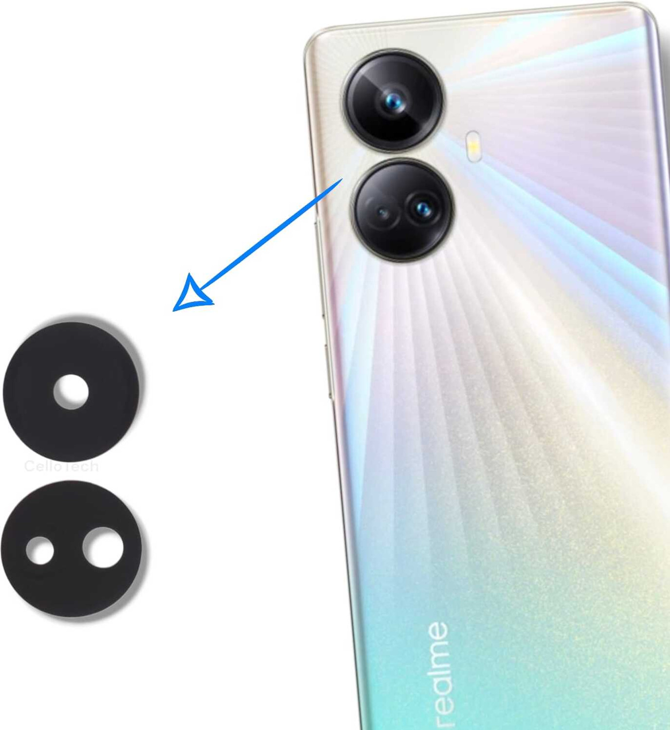 Image of CELLO TECH RMX3687 OG REALME 10 PRO PLUS 5G Camera Lens Glass