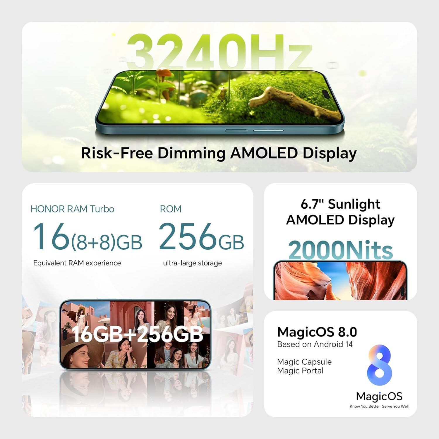 Image of Honor 200 Lite 5G (Starry Blue, 256 GB)