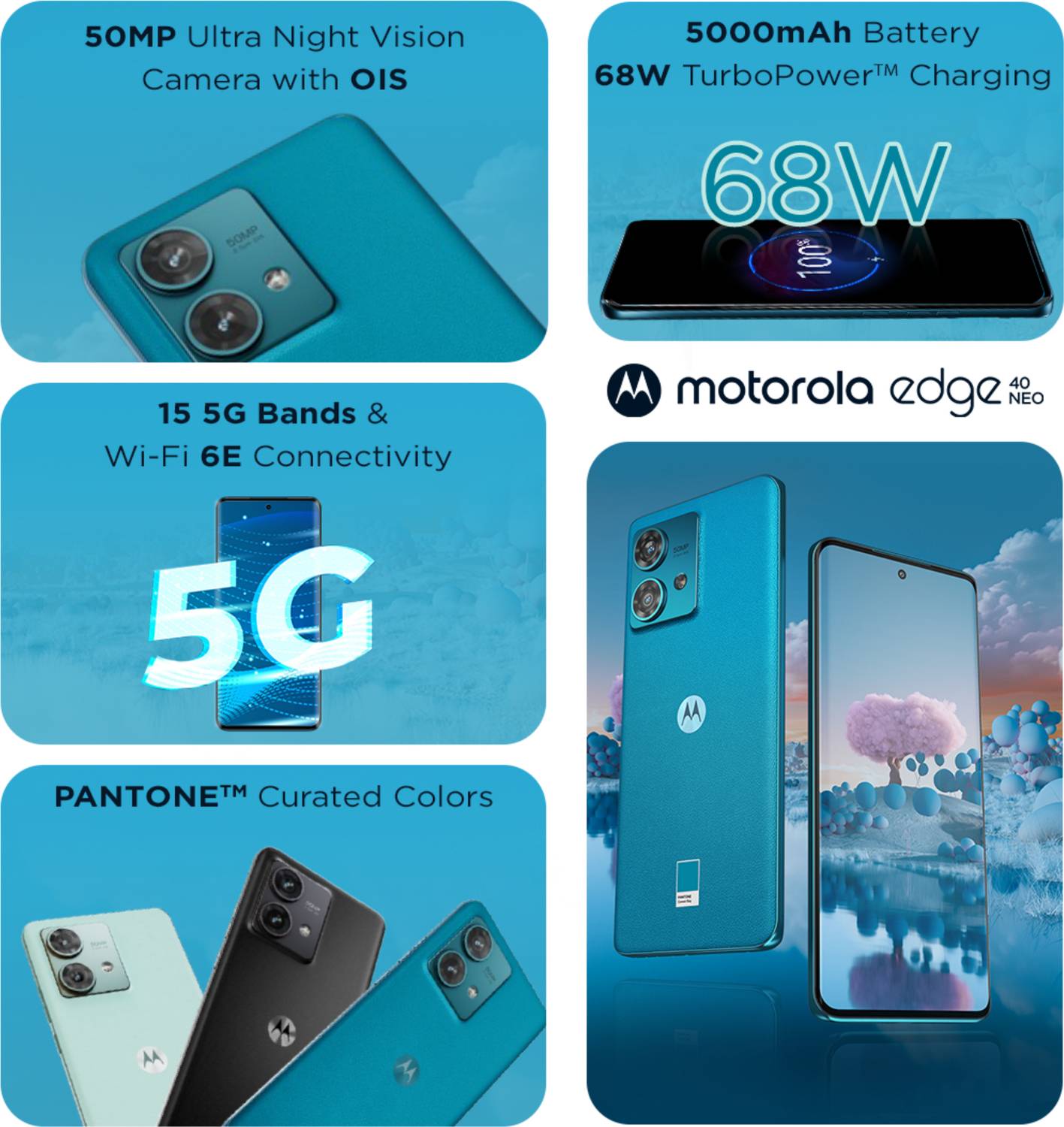 Motorola Edge 40 Neo 256GB Caneel Bay - Image 4