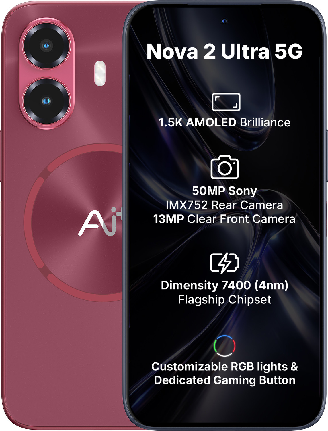 Image of Ai+ Nova 2 Ultra 5G (Red, 128 GB)