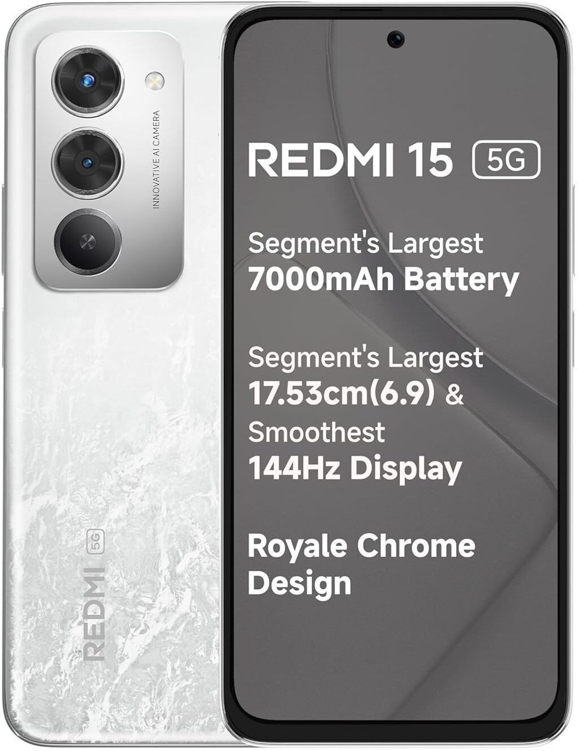 Image of REDMI 15 5G (Frosted White, 128 GB)