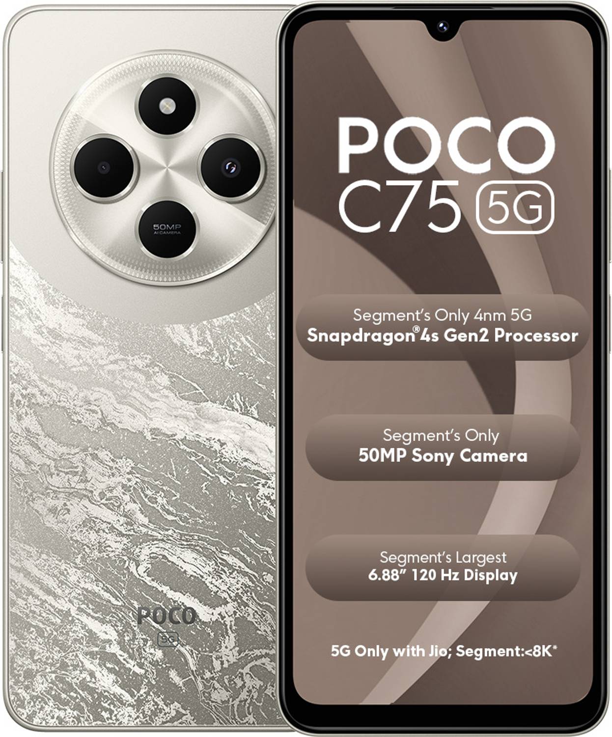 POCO C75 5G (Silver, 64GB) - Image 2