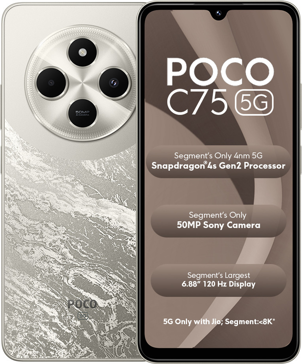 Image of POCO C75 5G (Silver Stardust, 128 GB)