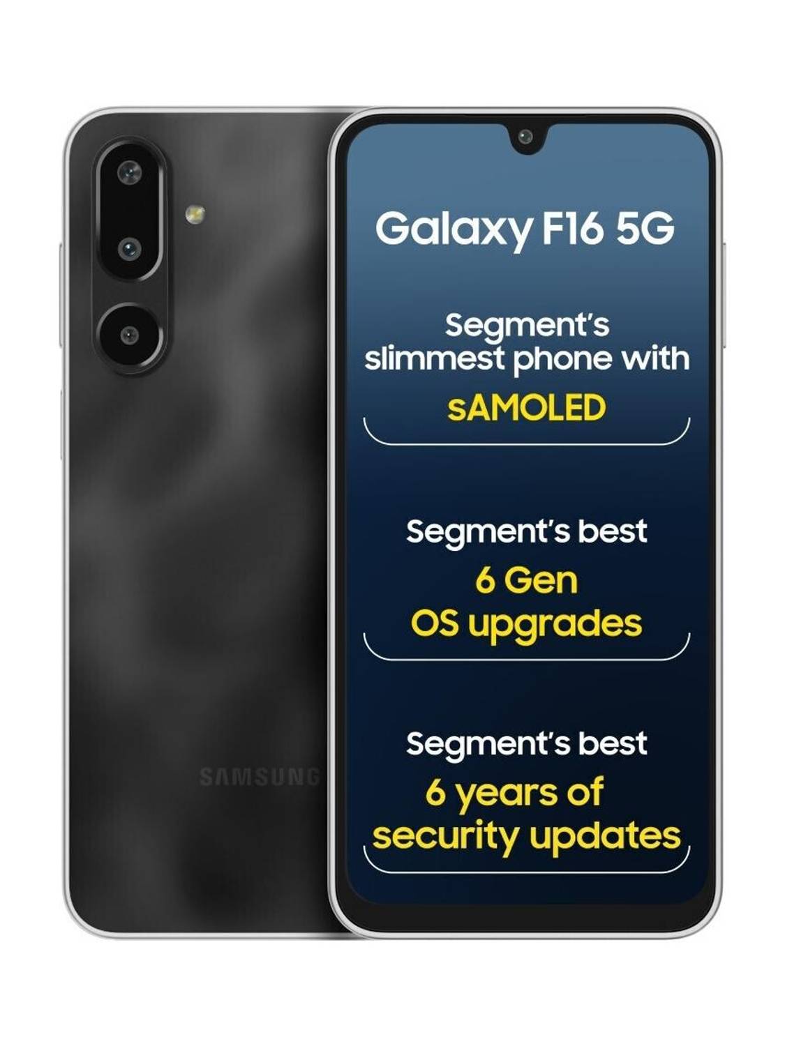 Samsung Galaxy F16 5G (Bling Black, 128 GB)