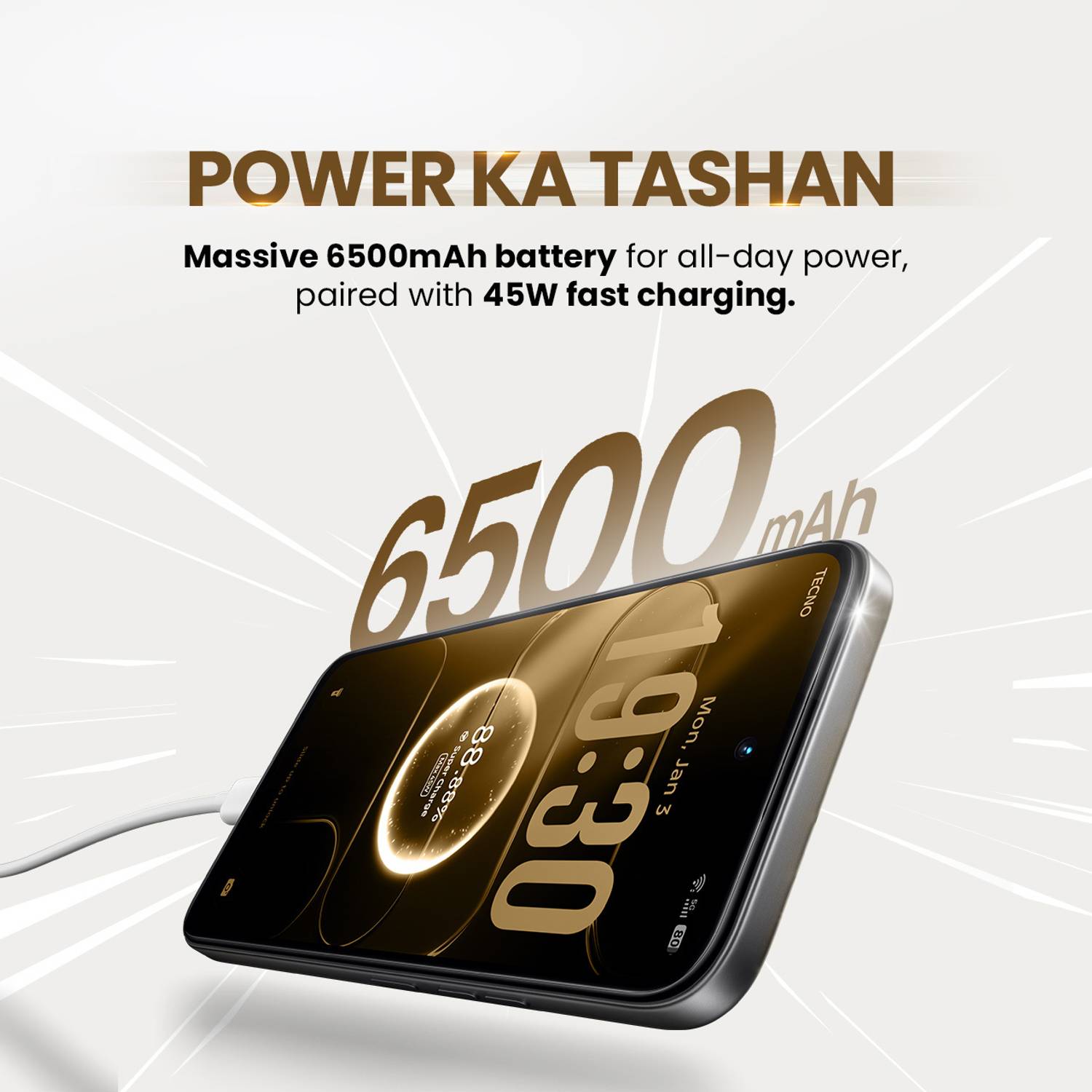 Tecno Spark 50 5G 128GB Ink Black - Image 3