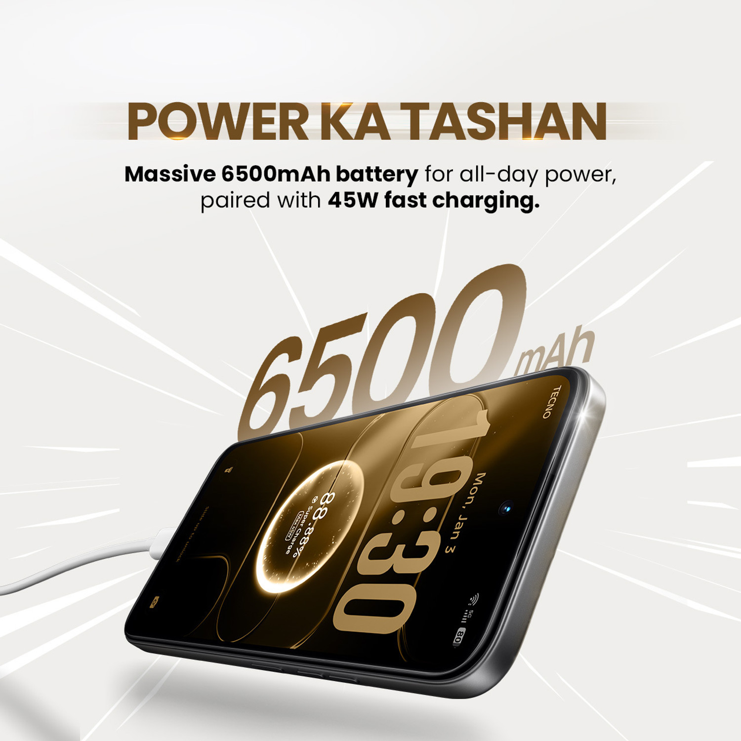 Image of Tecno Spark 50 5G (Ink Black, 128 GB)