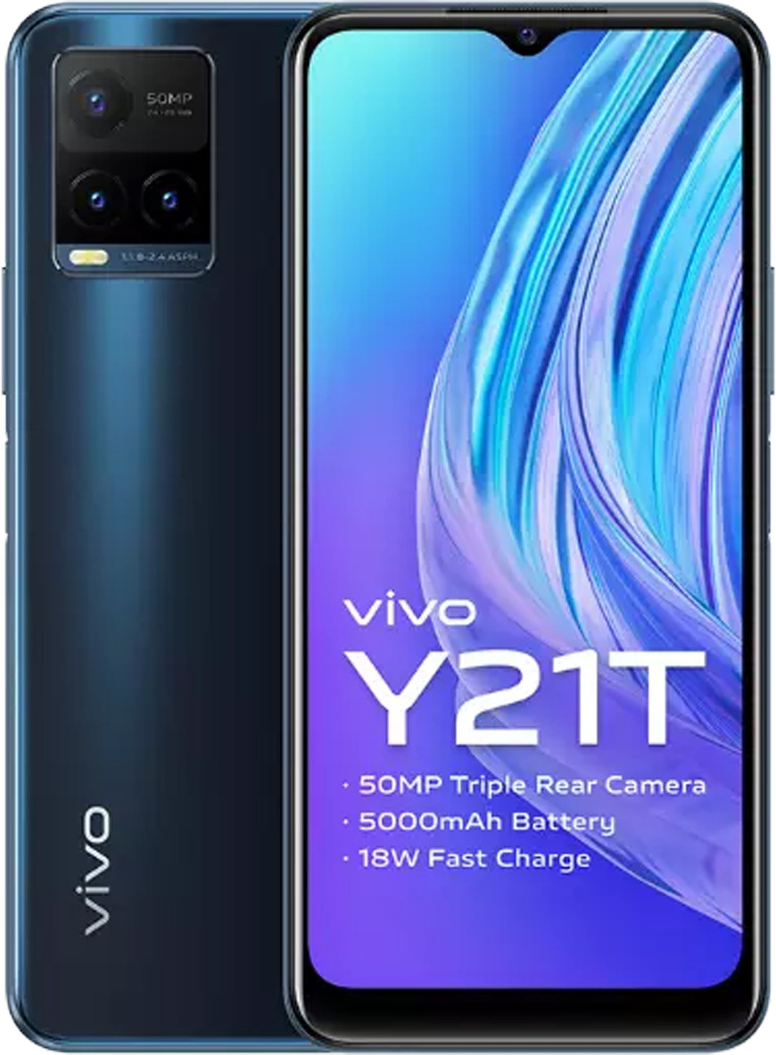 Image of vivo Y21T (Midnight Blue, 128 GB)