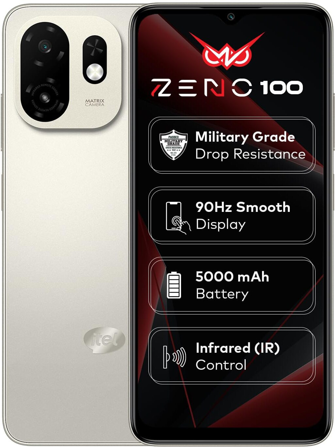 Image of itel Zeno A100C (Titanium Gold, 64 GB)