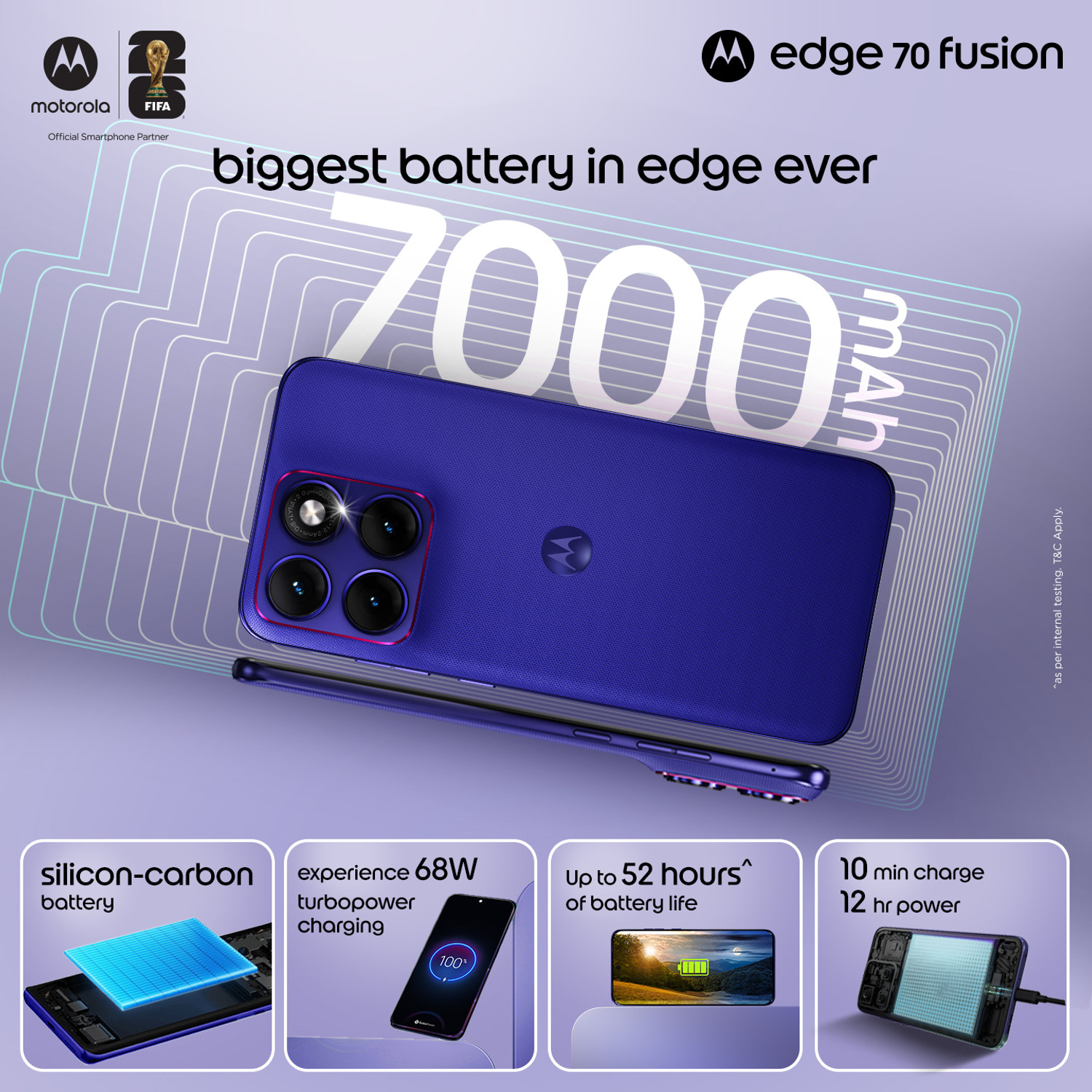 Image of MOTOROLA Edge 70 Fusion (Pantone ORIENT BLUE, 256 GB)